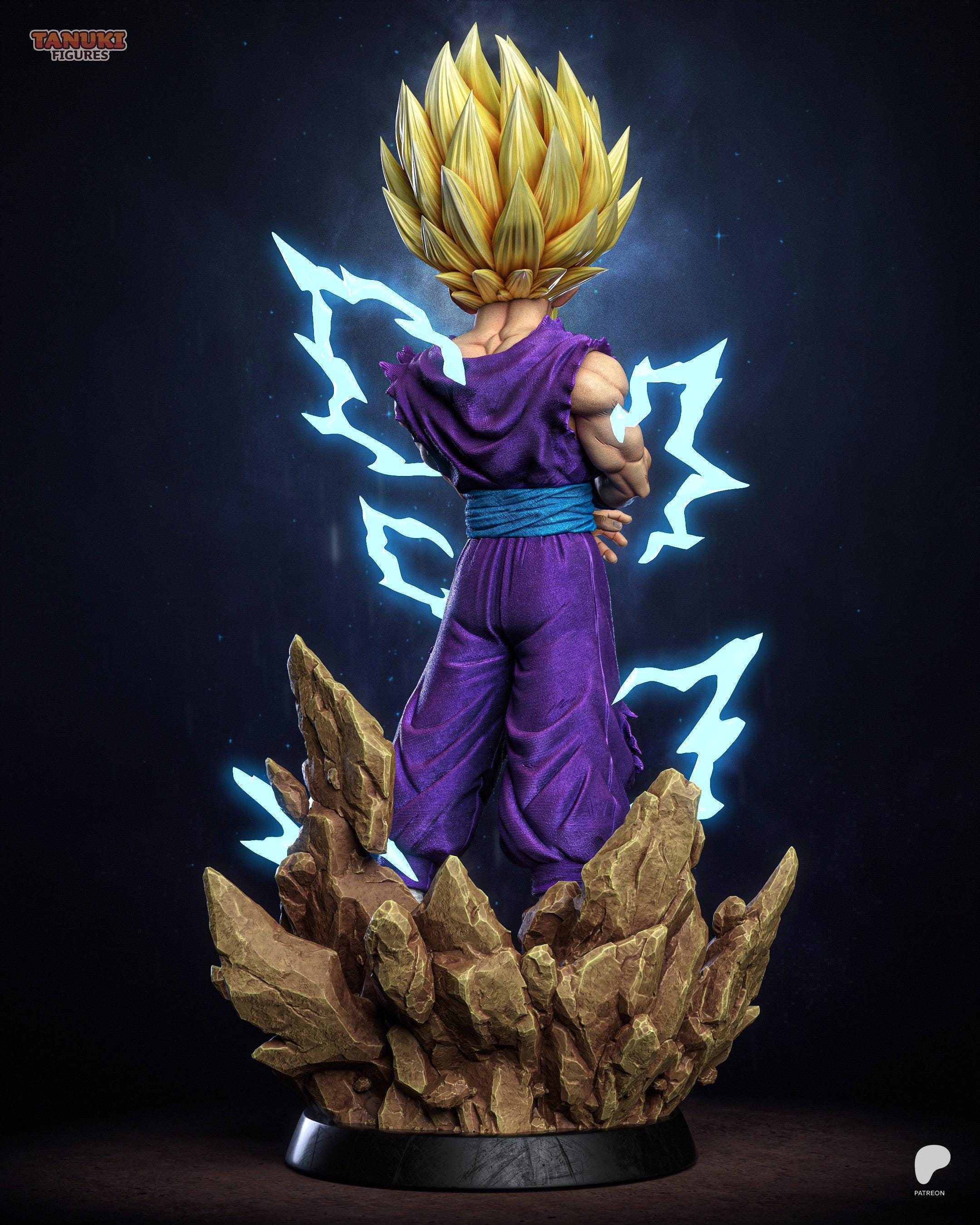 Lightning Of Silent Rage - Anime Power Up Character Energy Blast Gohan SSJ2 Resin Figure 16K