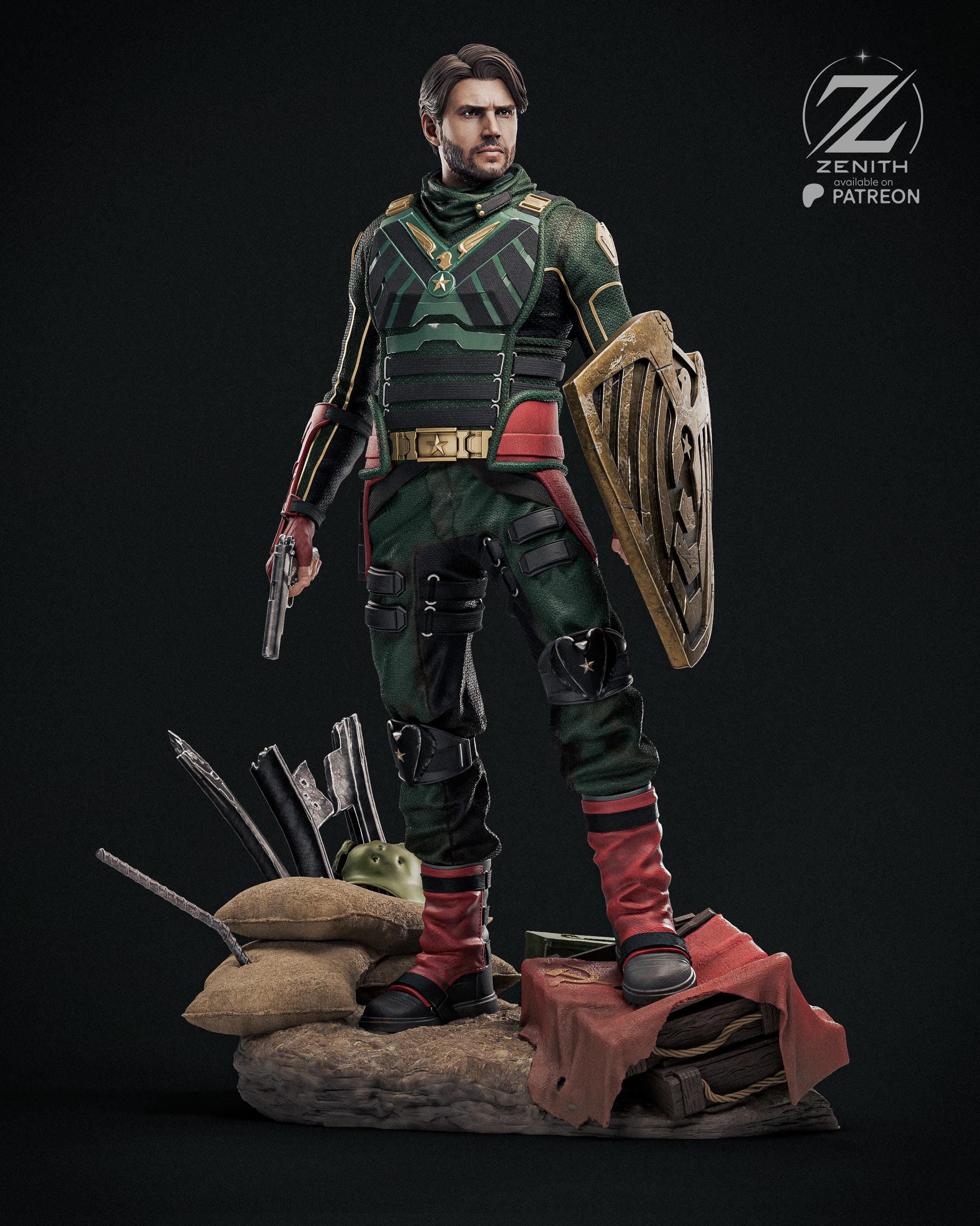 Patriotic Relic - Superhero Military War Hero Comic Character Soldier Boy Resin Figure 16K