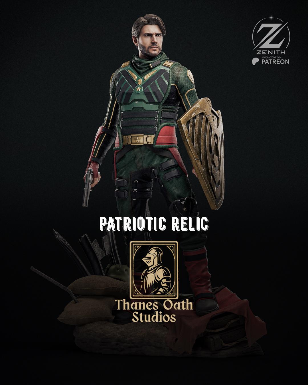 Patriotic Relic - Superhero Military War Hero Comic Character Soldier Boy Resin Figure 16K