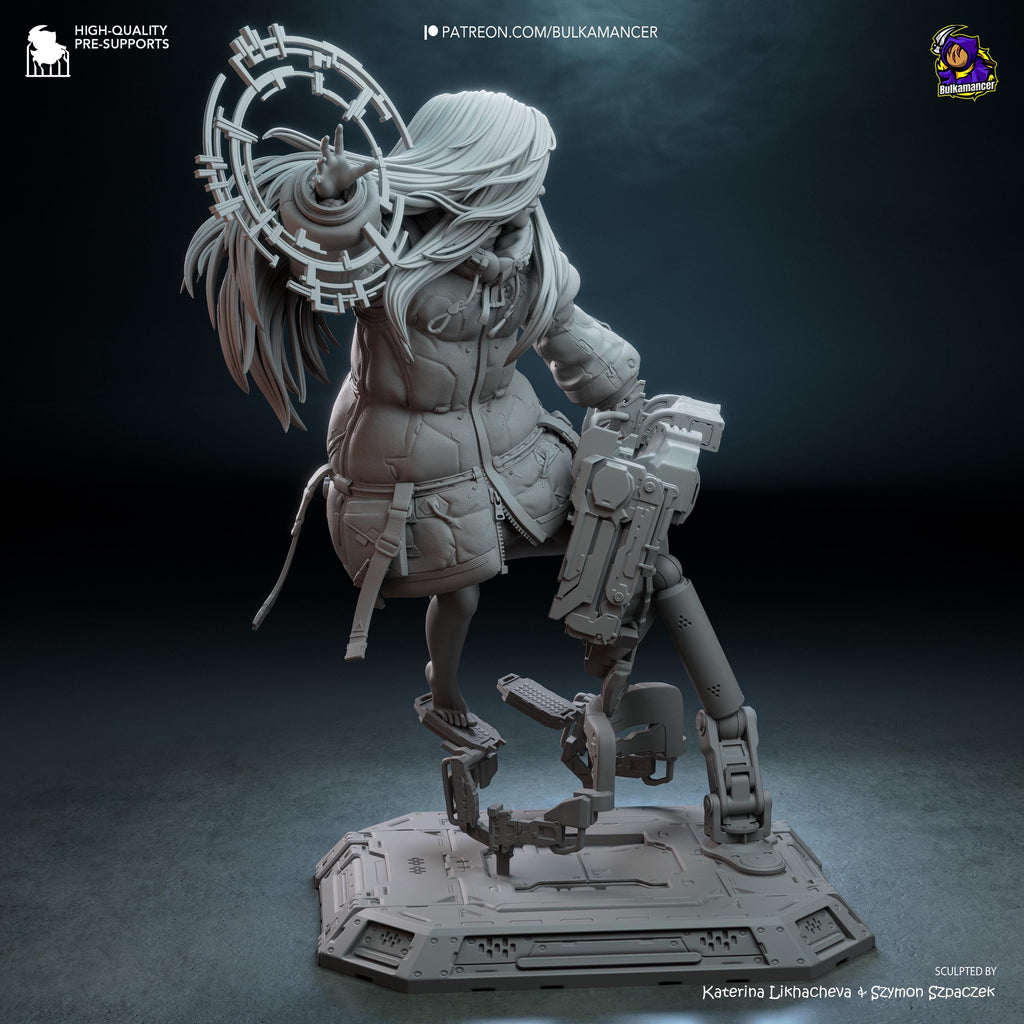 Child Of The Moon Station - Sci Fi Game Diorama Lunar Futuristic Diana Resin Figure 16K