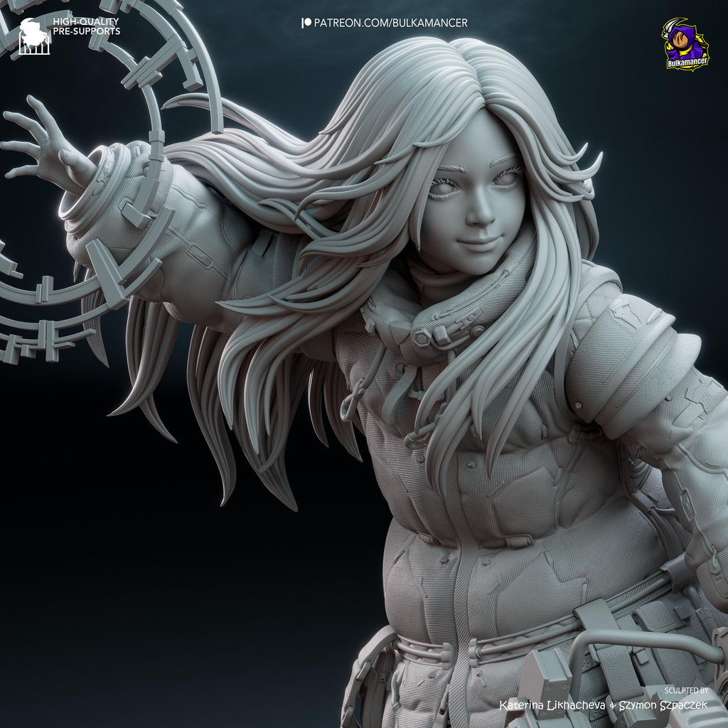 Child Of The Moon Station - Sci Fi Game Diorama Lunar Futuristic Diana Resin Figure 16K