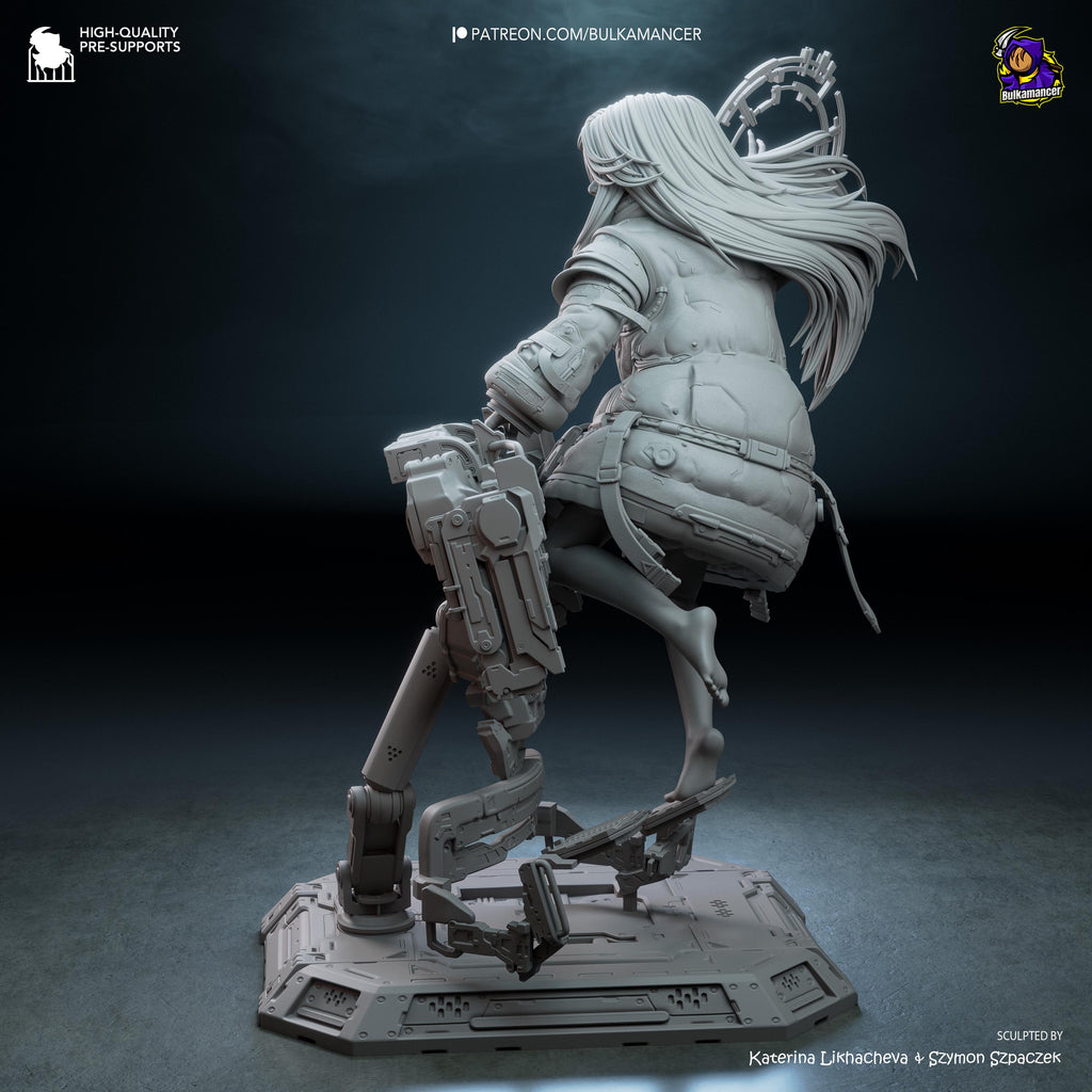 Child Of The Moon Station - Sci Fi Game Diorama Lunar Futuristic Diana Resin Figure 16K