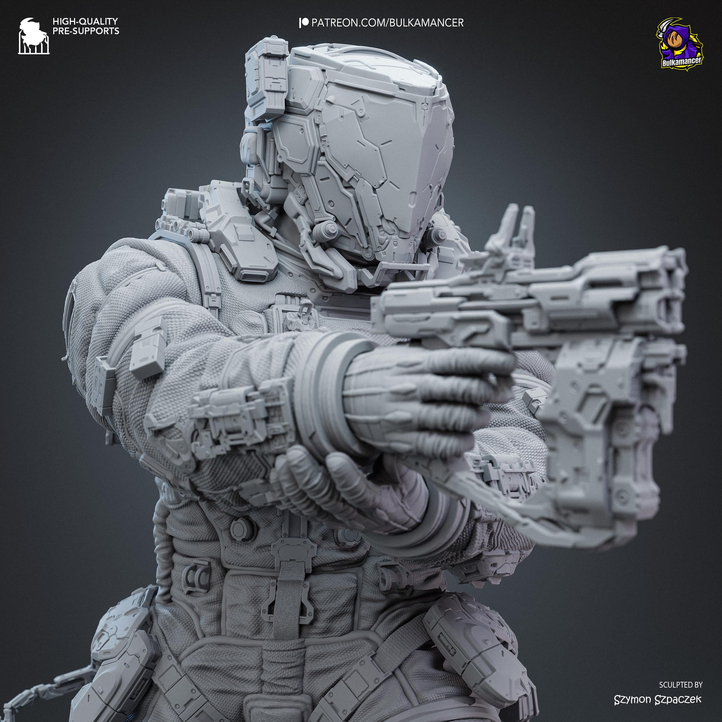 The Last Astronaut - Sci Fi Game Diorama Astronaut Figure Hugh Resin Figure 16K