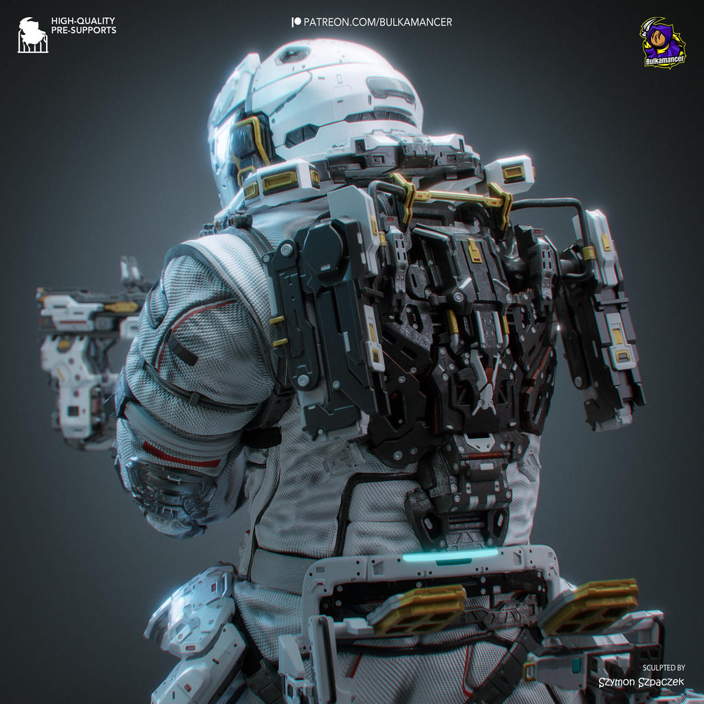 The Last Astronaut - Sci Fi Game Diorama Astronaut Figure Hugh Resin Figure 16K