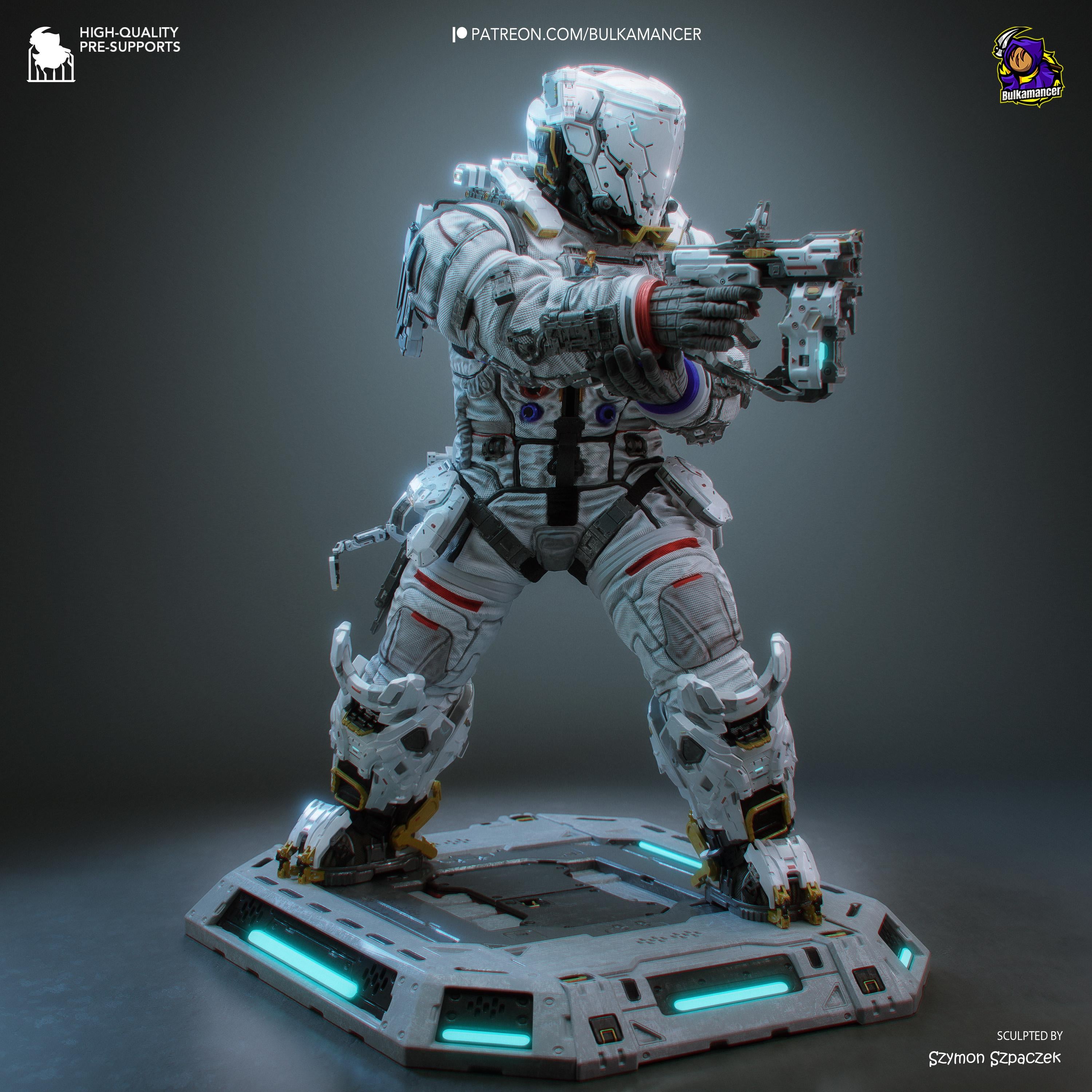 The Last Astronaut - Sci Fi Game Diorama Astronaut Figure Hugh Resin Figure 16K