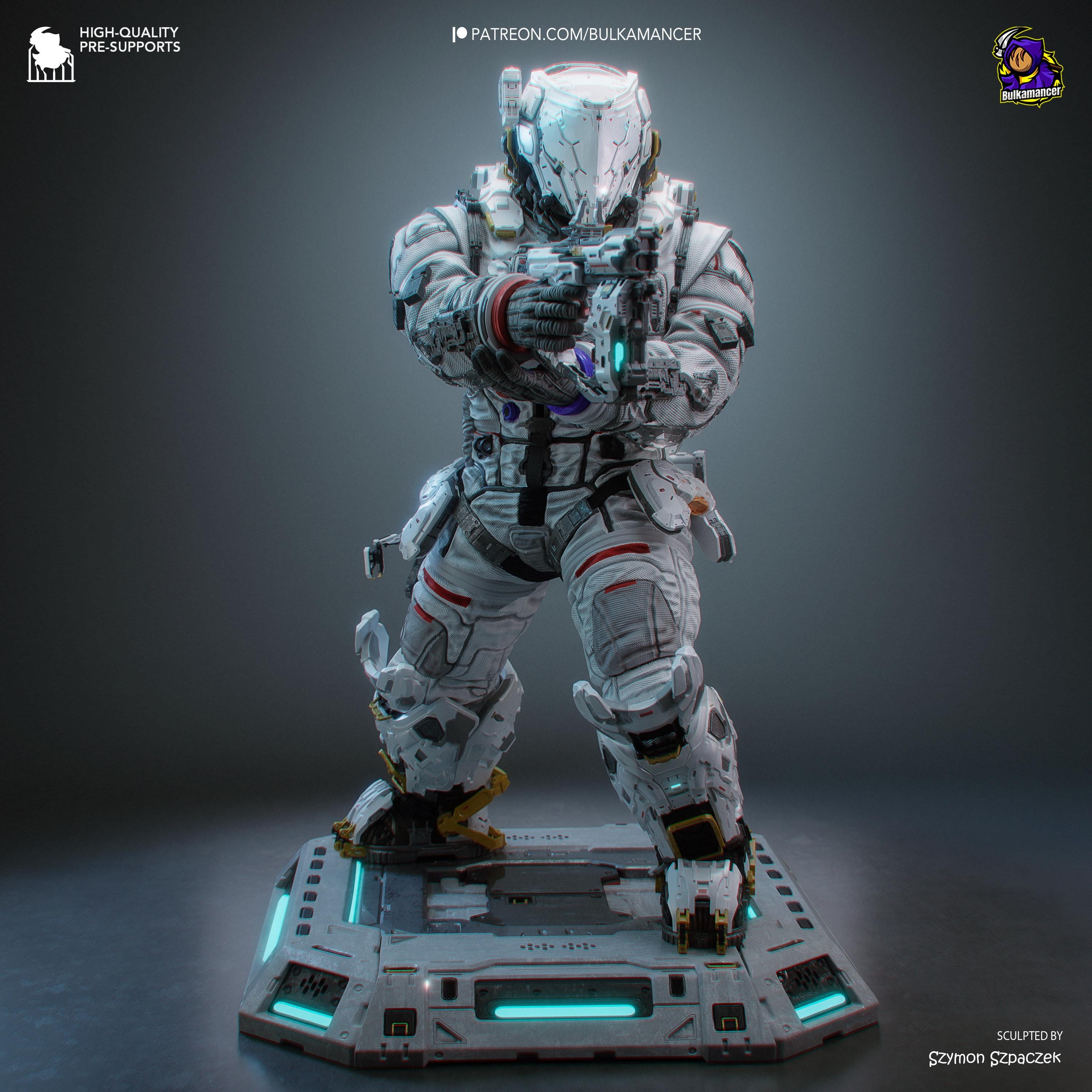 The Last Astronaut - Sci Fi Game Diorama Astronaut Figure Hugh Resin Figure 16K