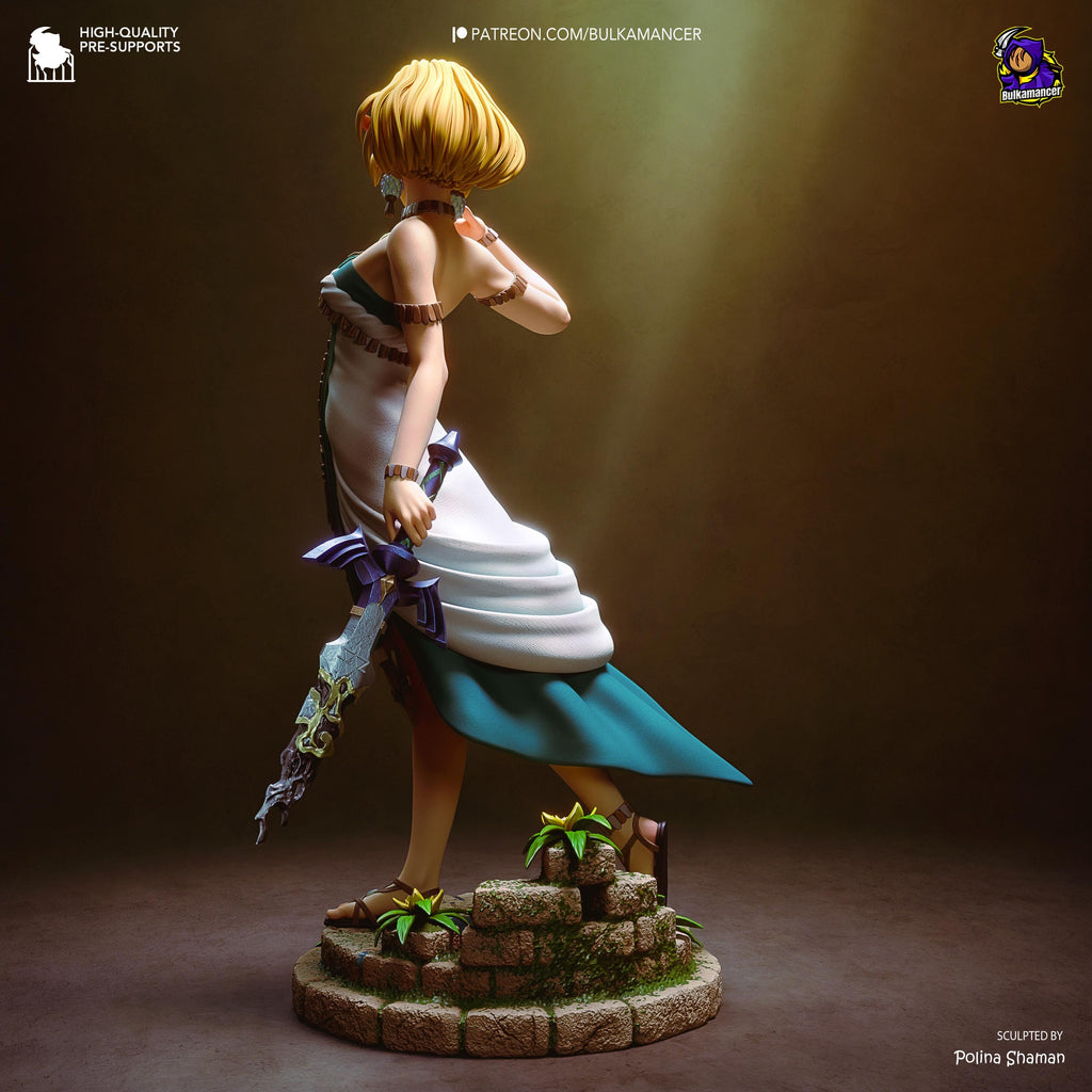 Light Beneath The Kingdom - Fantasy Princess Elf Warrior Zelda Resin Figure 16K