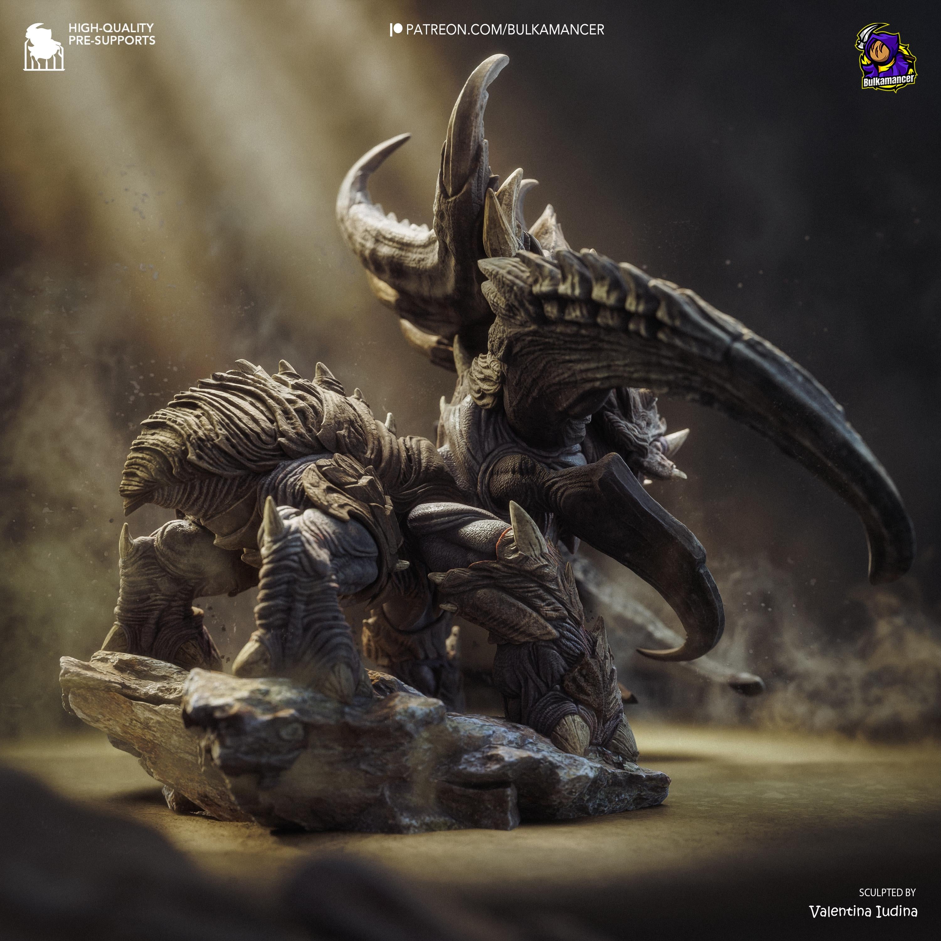 The Chitin Colossus - Alien Monster Behemoth Creature Ultralisk Resin Figure 16K