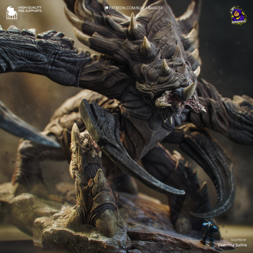 The Chitin Colossus - Alien Monster Behemoth Creature Ultralisk Resin Figure 16K