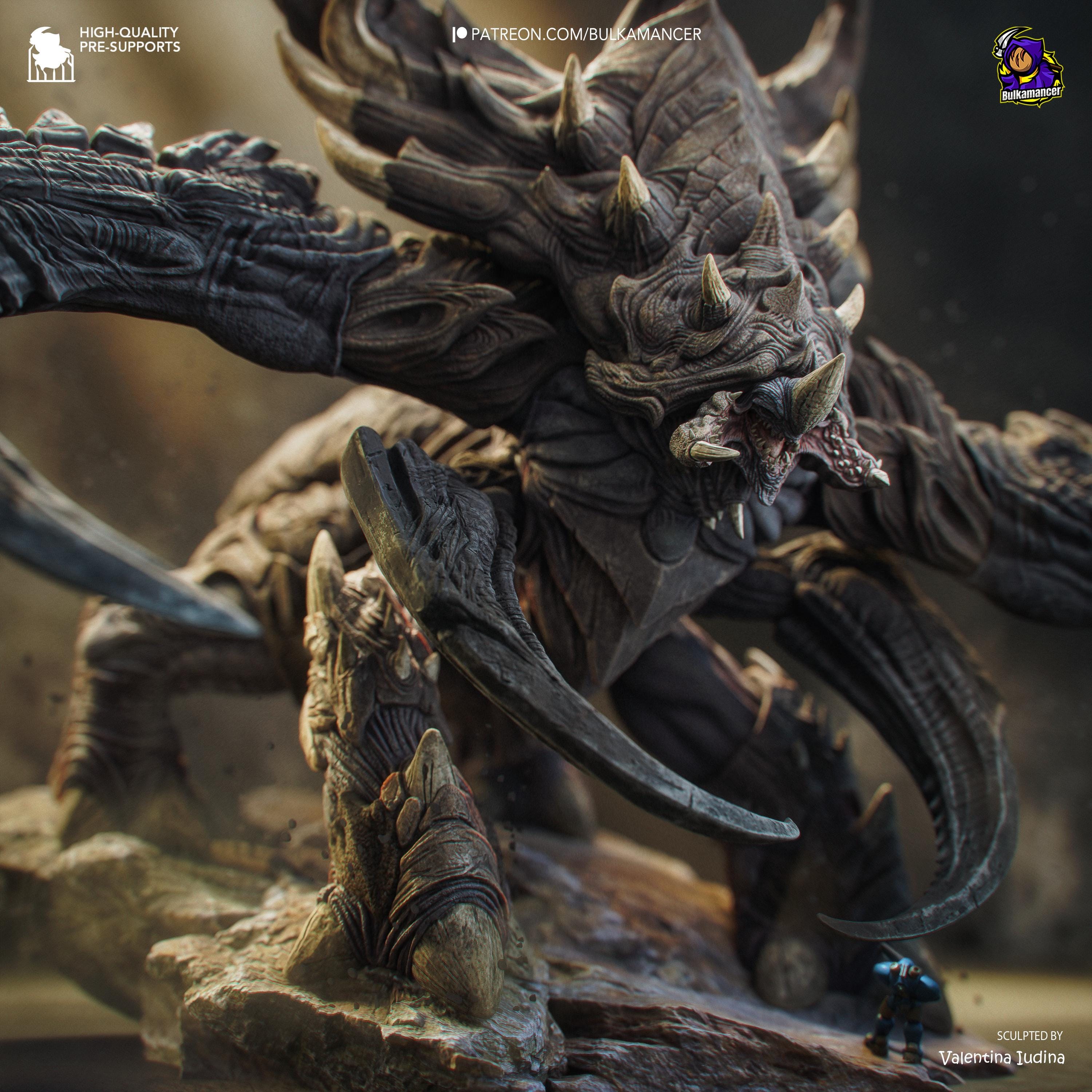 The Chitin Colossus - Alien Monster Behemoth Creature Ultralisk Resin Figure 16K