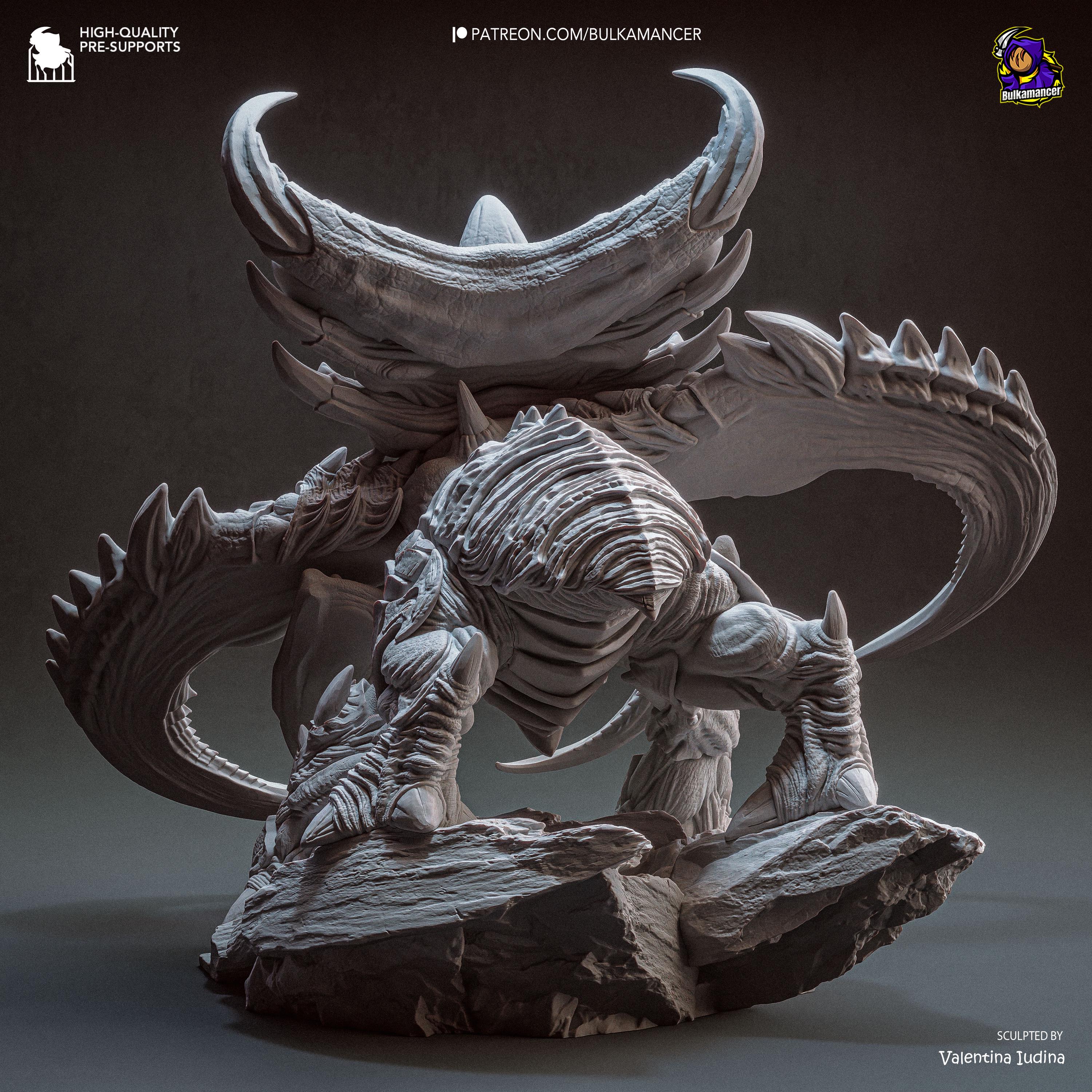 The Chitin Colossus - Alien Monster Behemoth Creature Ultralisk Resin Figure 16K