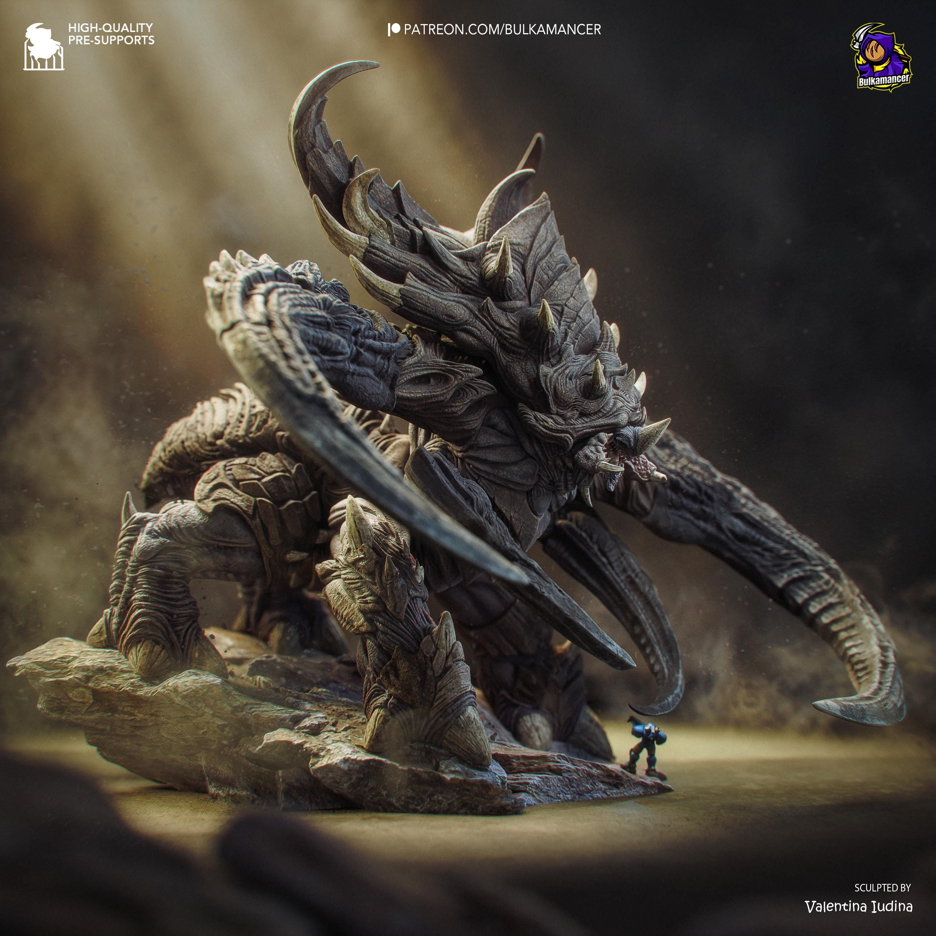 The Chitin Colossus - Alien Monster Behemoth Creature Ultralisk Resin Figure 16K