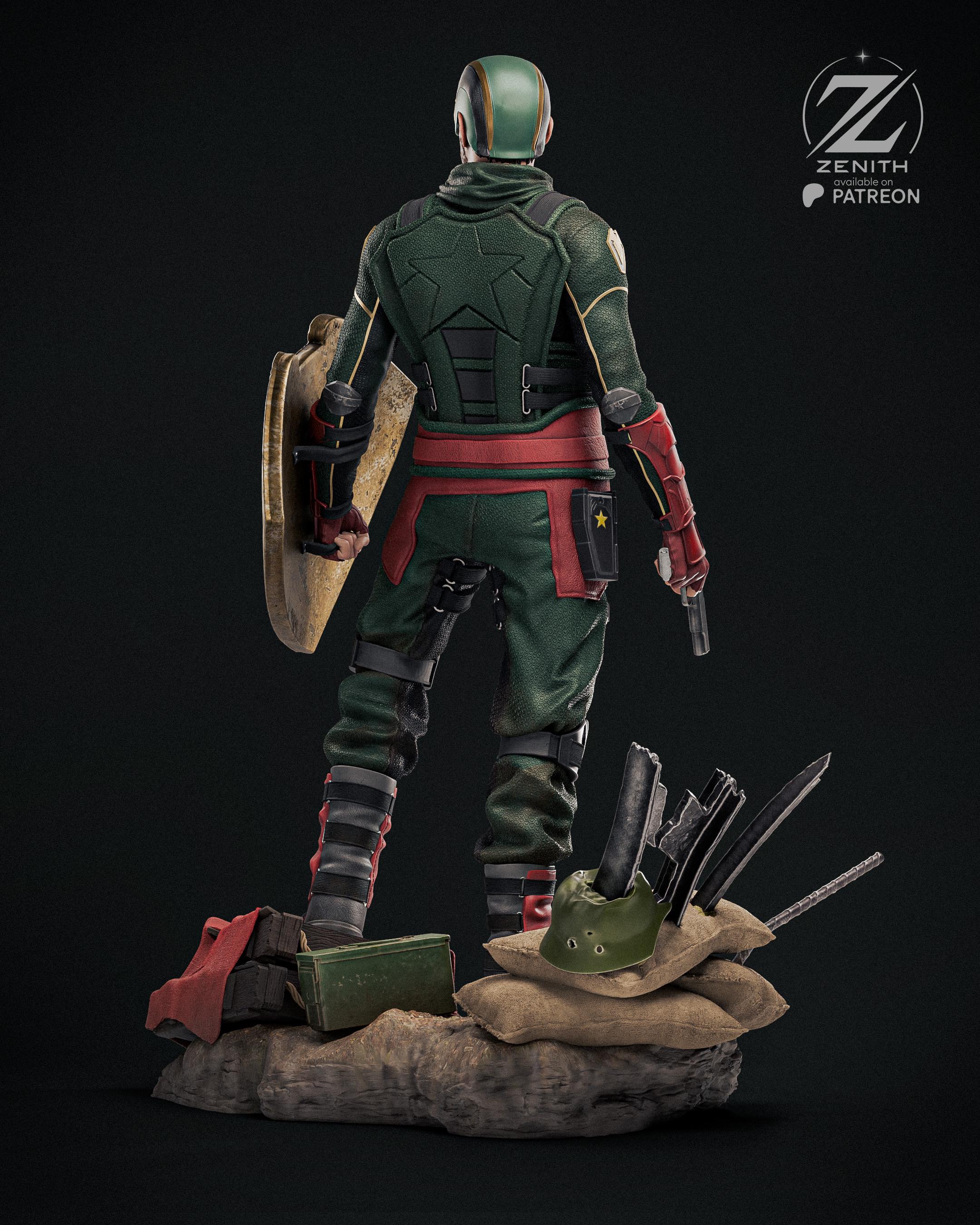 Patriotic Relic - Superhero Military War Hero Comic Character Soldier Boy Resin Figure 16K