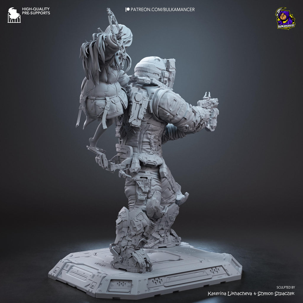 The Last Transmission - Sci Fi Game Diorama Astronaut Figure Diana And Hugh Resin Figure 16K