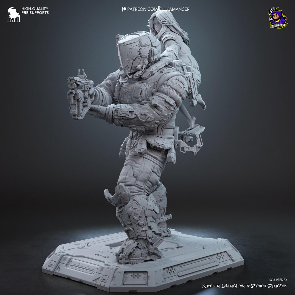 The Last Transmission - Sci Fi Game Diorama Astronaut Figure Diana And Hugh Resin Figure 16K