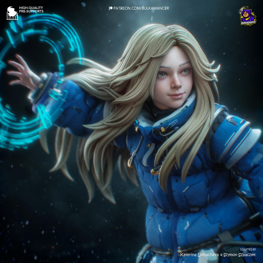 Child Of The Moon Station - Sci Fi Game Diorama Lunar Futuristic Diana Resin Figure 16K