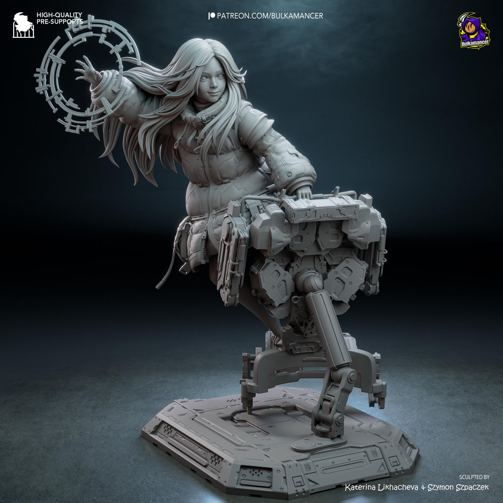 Child Of The Moon Station - Sci Fi Game Diorama Lunar Futuristic Diana Resin Figure 16K