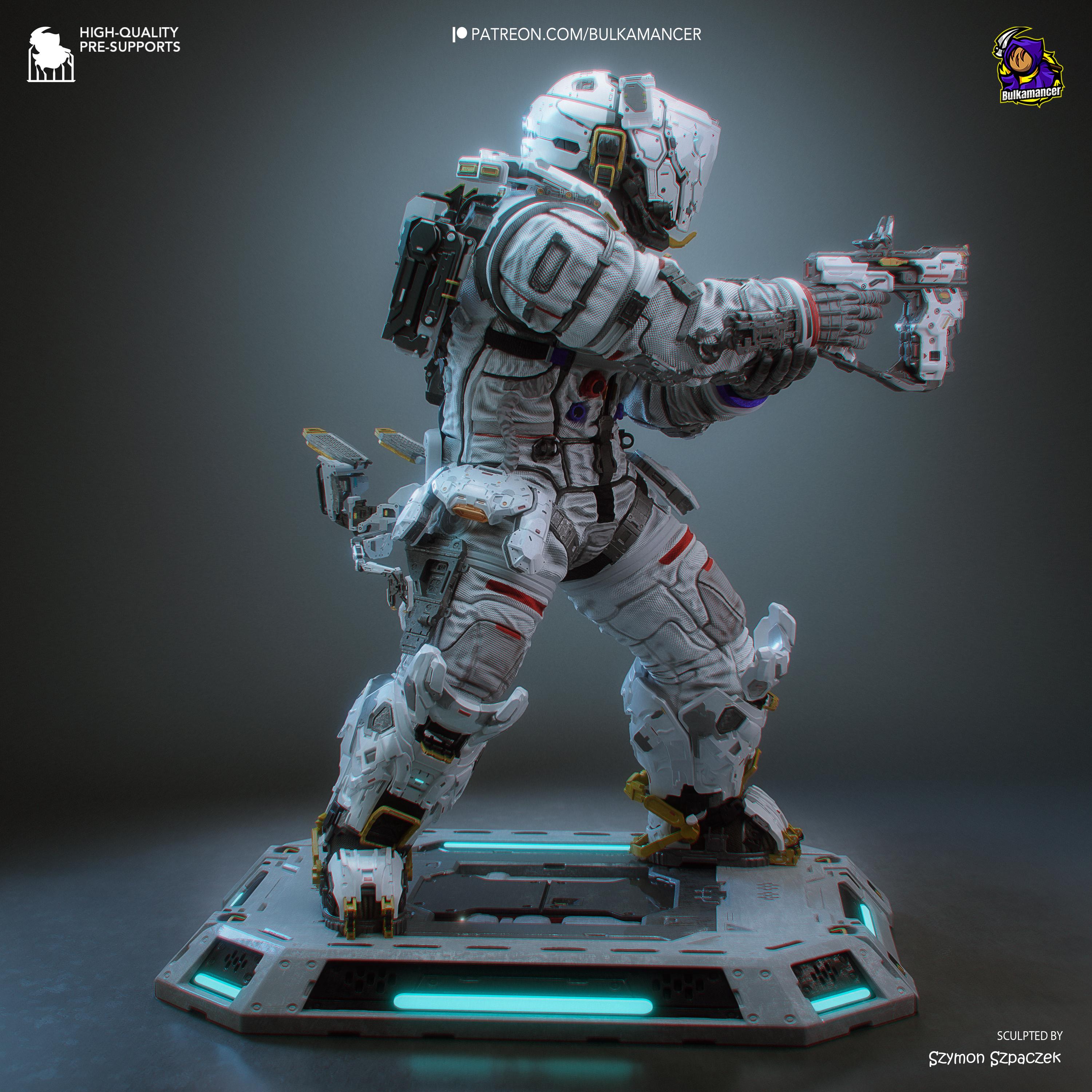The Last Astronaut - Sci Fi Game Diorama Astronaut Figure Hugh Resin Figure 16K