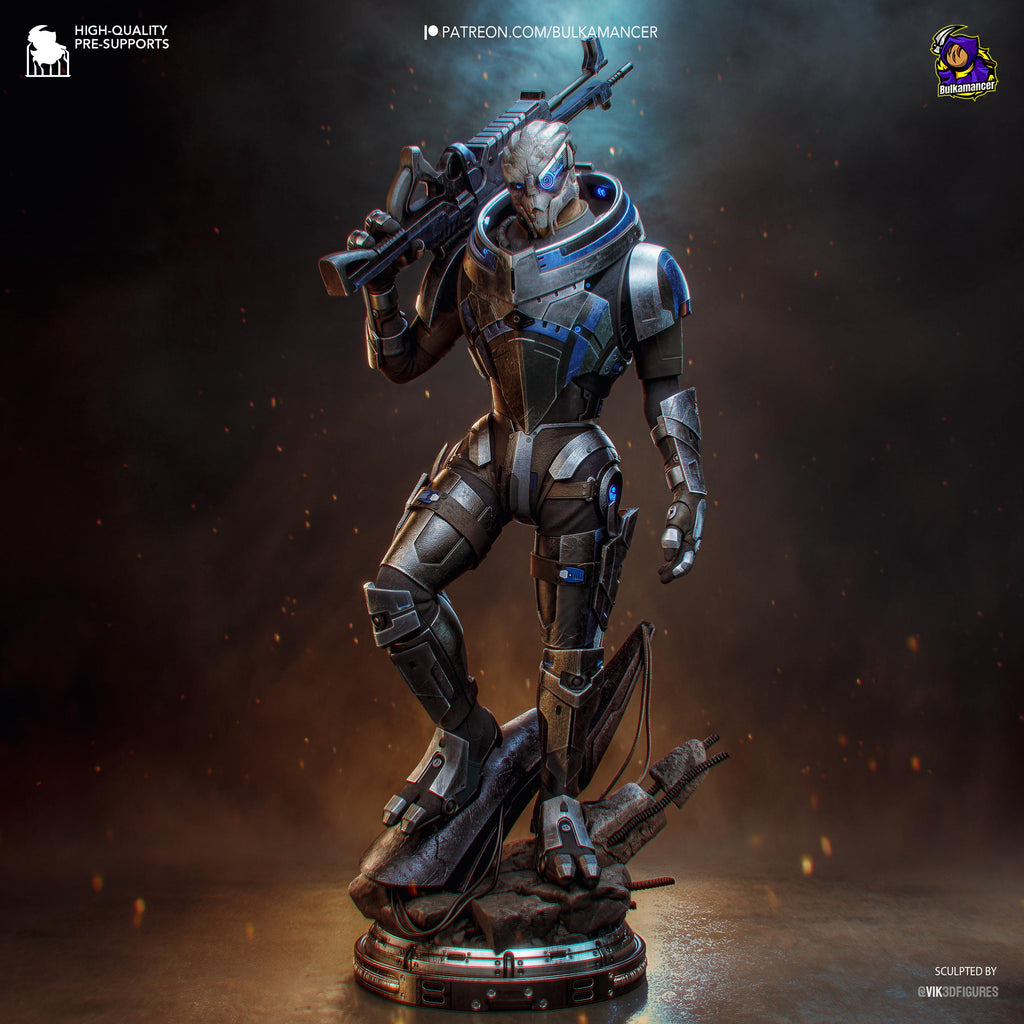Turian Renegade - Alien Sniper Space Warrior Sci Fi Garrus Resin Figure 16K