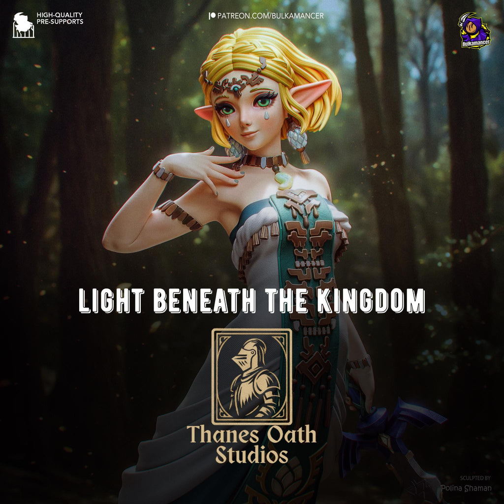 Light Beneath The Kingdom - Fantasy Princess Elf Warrior Zelda Resin Figure 16K