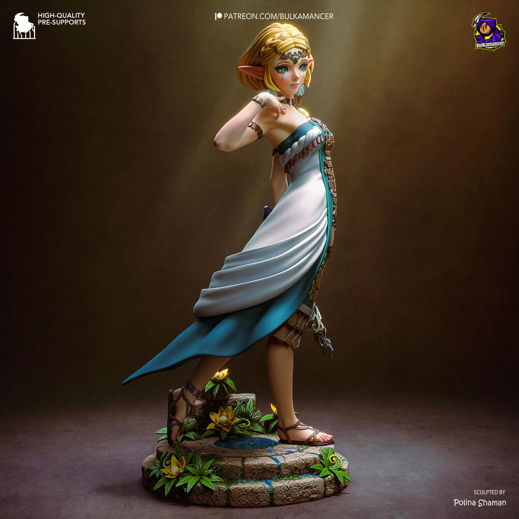 Light Beneath The Kingdom - Fantasy Princess Elf Warrior Zelda Resin Figure 16K