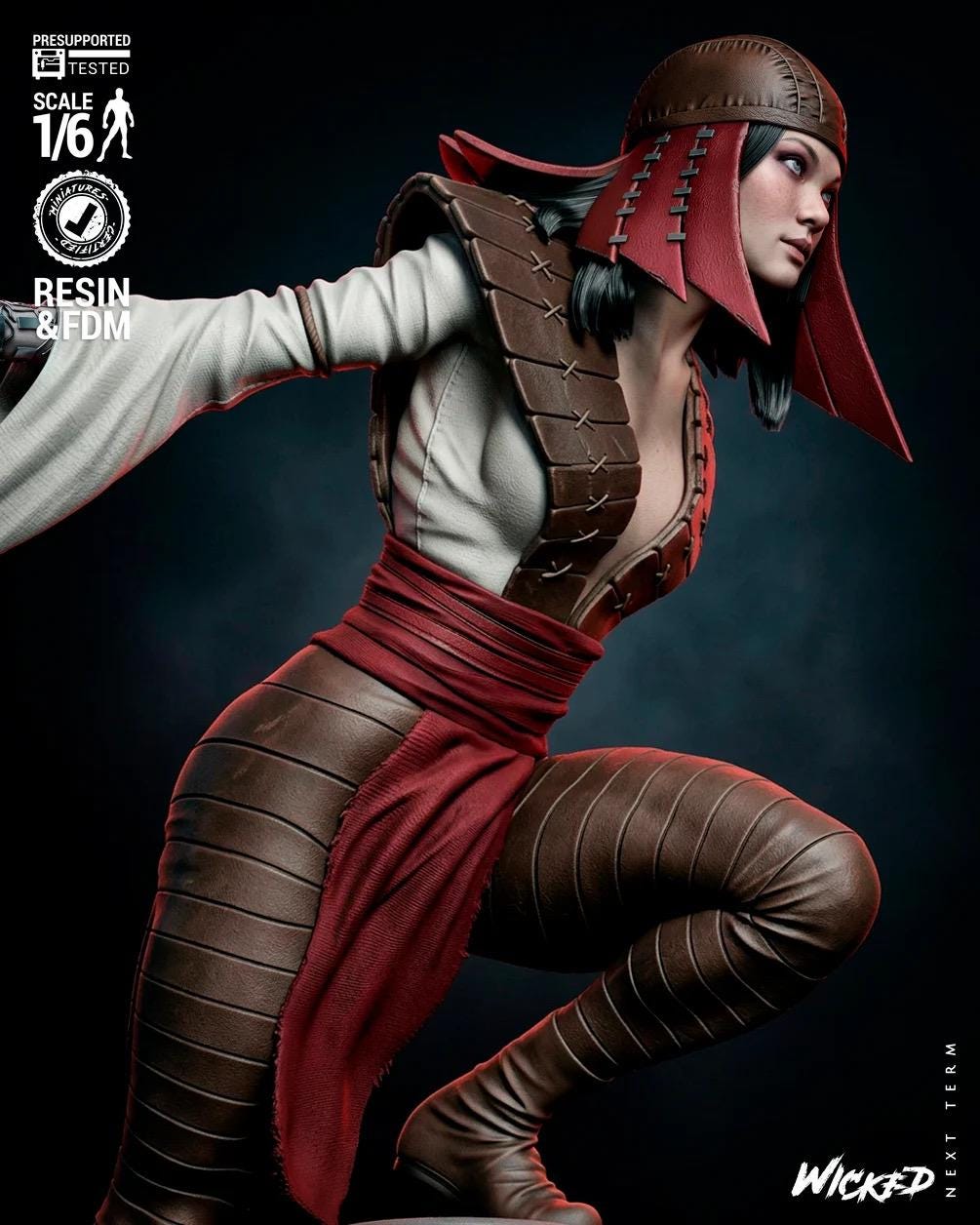Talons Of Vengeance - Cybernetic Assassin Clawed Warrior Lady DeathStrike Resin Figure 16K