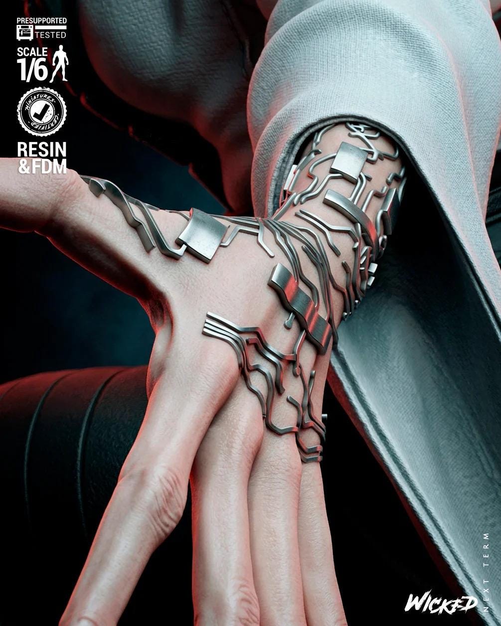 Talons Of Vengeance - Cybernetic Assassin Clawed Warrior Lady DeathStrike Resin Figure 16K