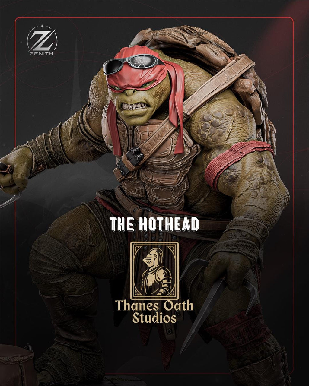 The Hothead - Ninja Turtle Martial Arts Comic Warrior Raphael Resin Figure 16K