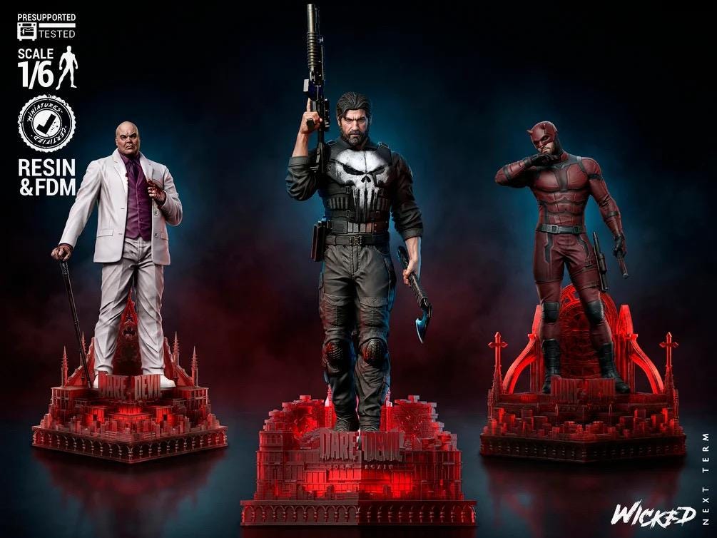 Ruthless Vigilate - Comic Anti-Hero Vigilante Soldier The Punisher Resin Figure 16K