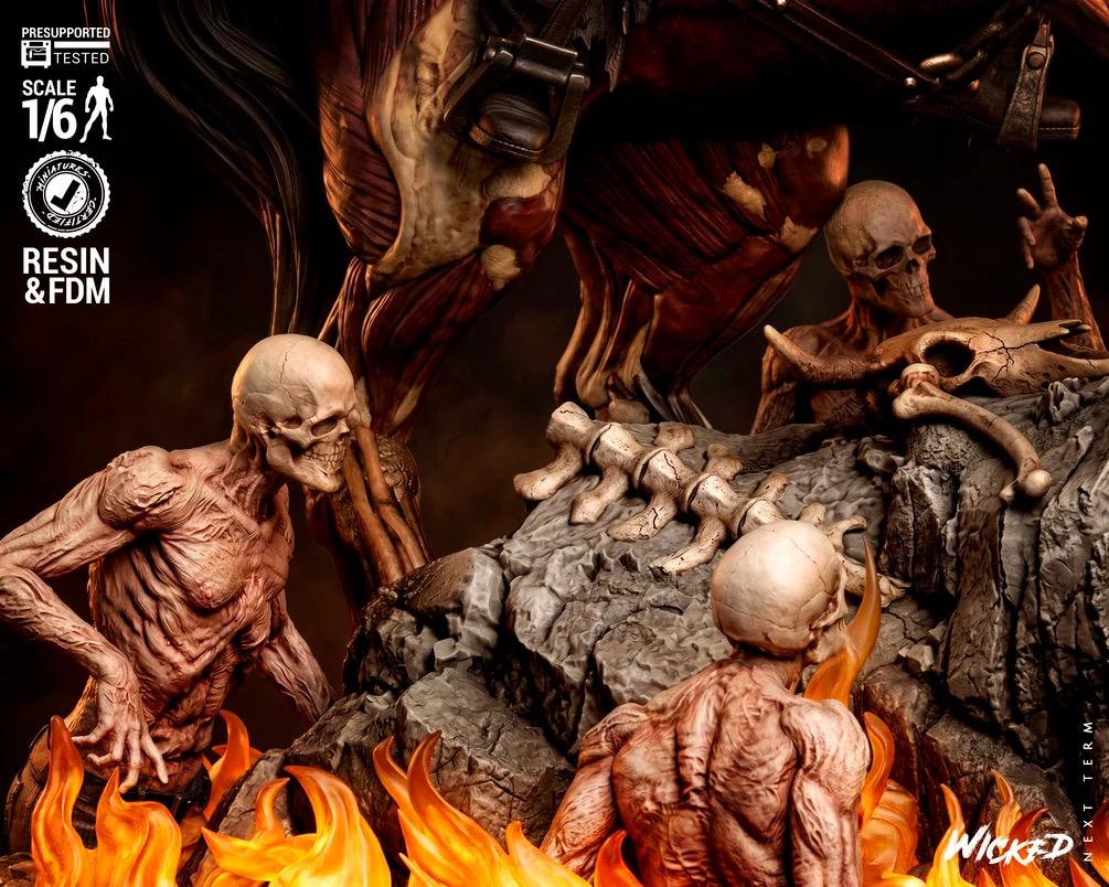 Wrath Of The Damned - Skull Flame Comic Character Ghost Rider Resin Figure 16K