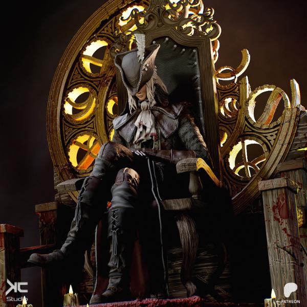 Lady Of The Clocktower - Gothic Dark Fantasy Female Warrior Lady Maria Resin Figure 16K