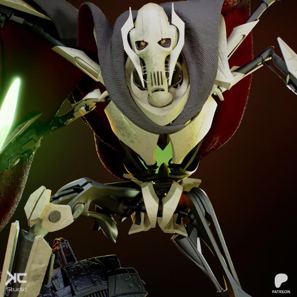 Scourge Of The Outer Sytems - Cyborg Warrior Alien Commander General Grievous Resin Figure 16K
