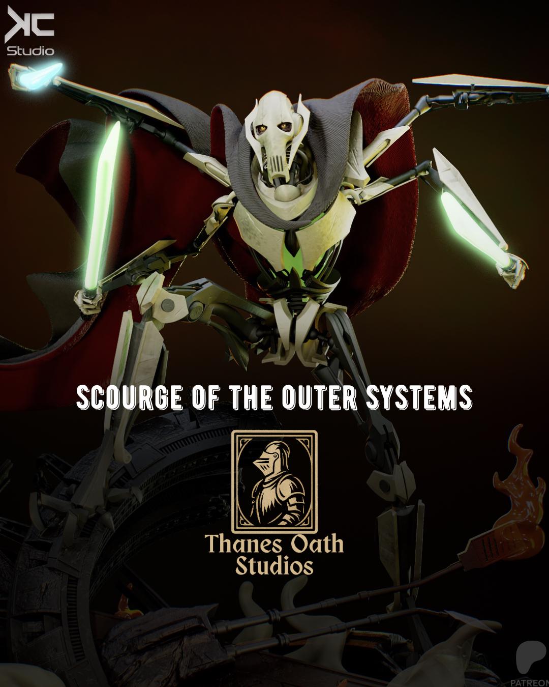 Scourge Of The Outer Sytems - Cyborg Warrior Alien Commander General Grievous Resin Figure 16K