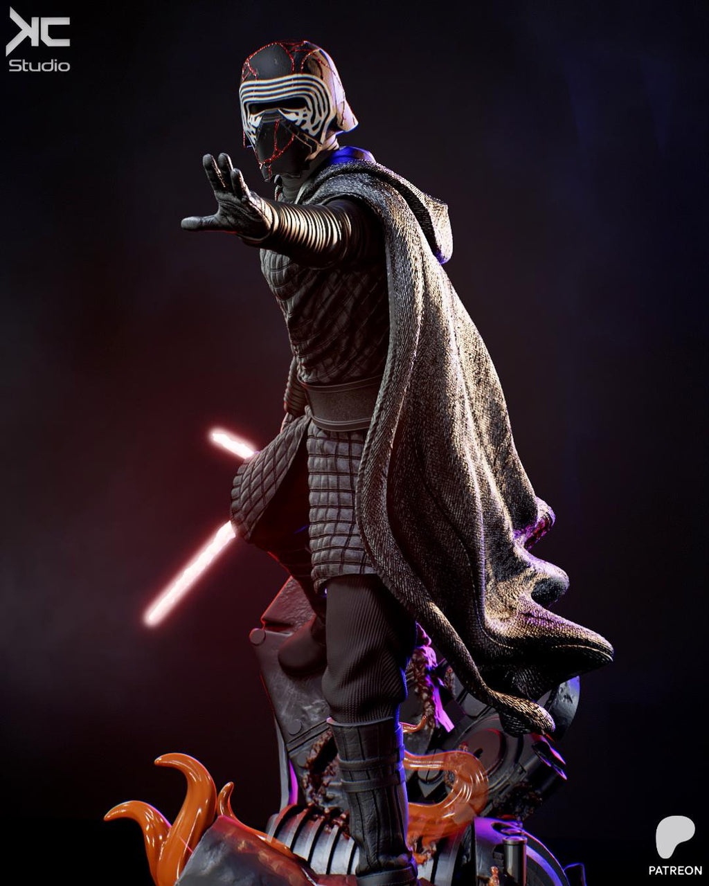 Scion Of The Dark Path - Dark Space Knight Sci-Fi Kylo Ren Resin Figure 16K