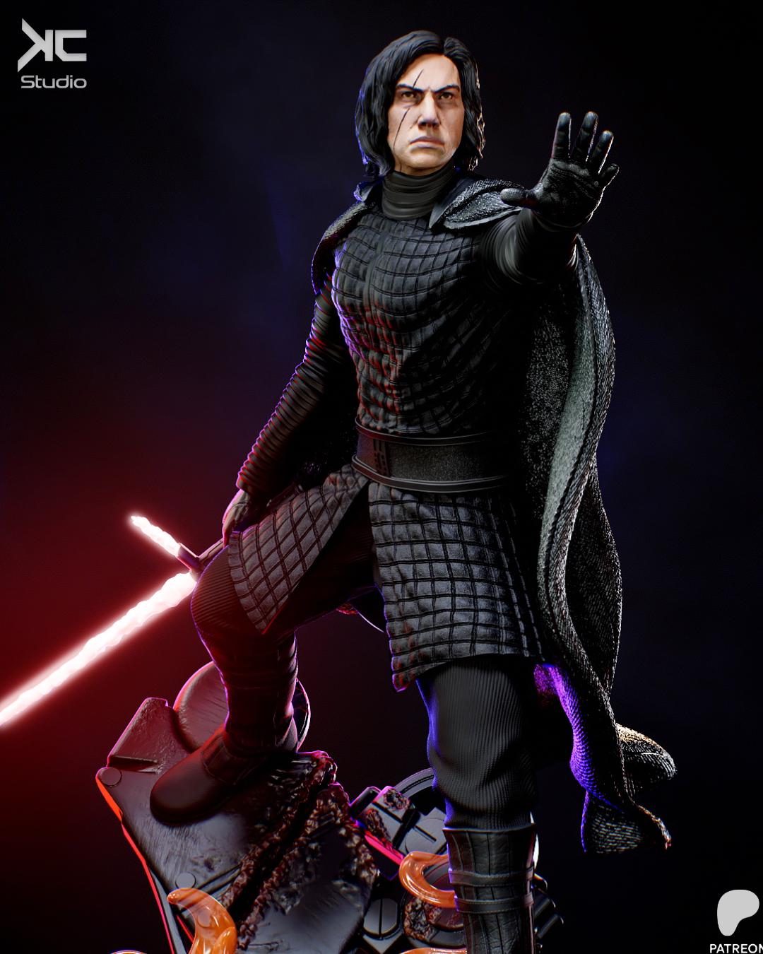 Scion Of The Dark Path - Dark Space Knight Sci-Fi Kylo Ren Resin Figure 16K