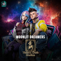 Moonlit Dreamers - Sci-fi Anime Cyberpunk Couple Neon Future Lucy & David Resin Figure 16K