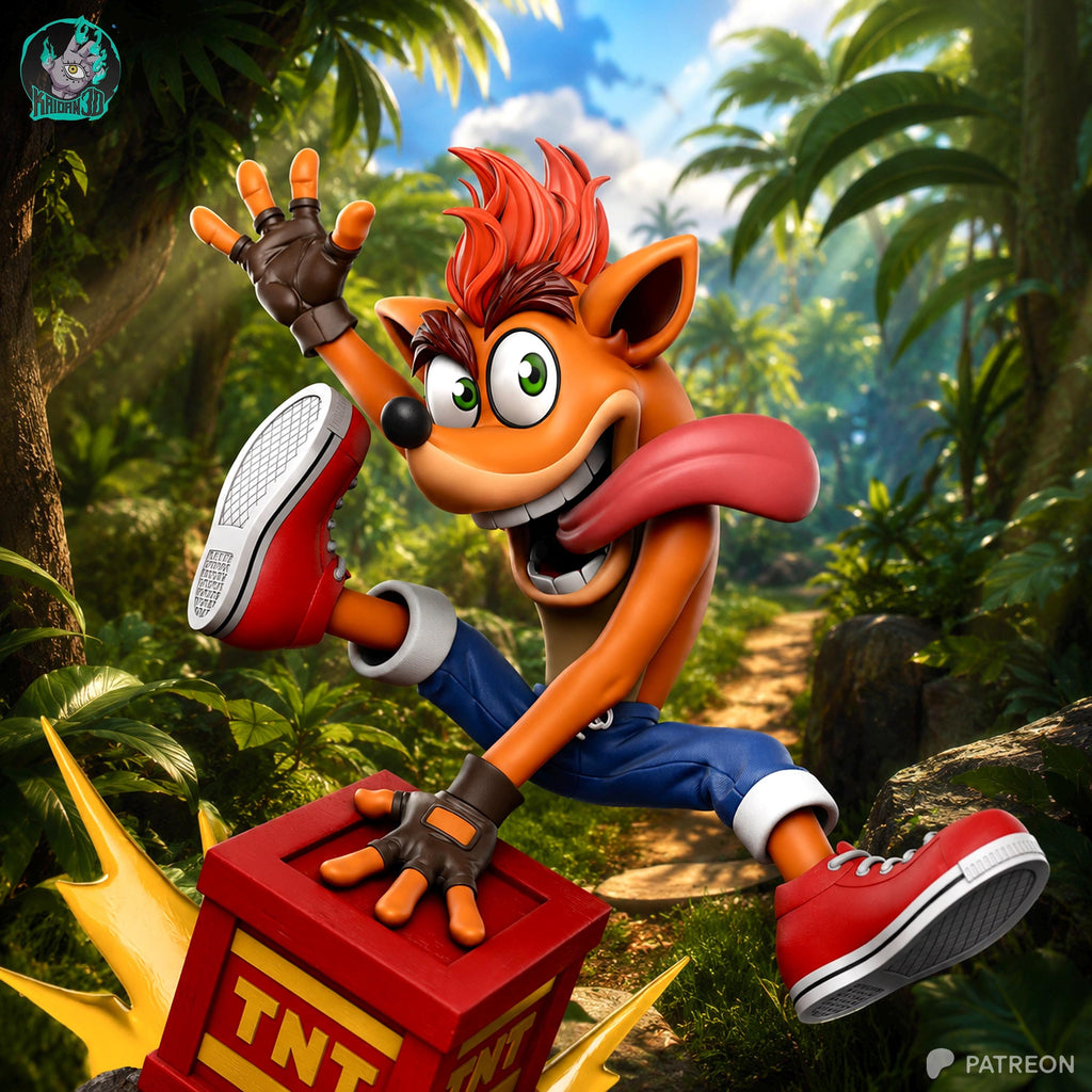 Spirit Of The Islands - Platform Hero Cartoon Crash Bandicoot Resin Figure 16K