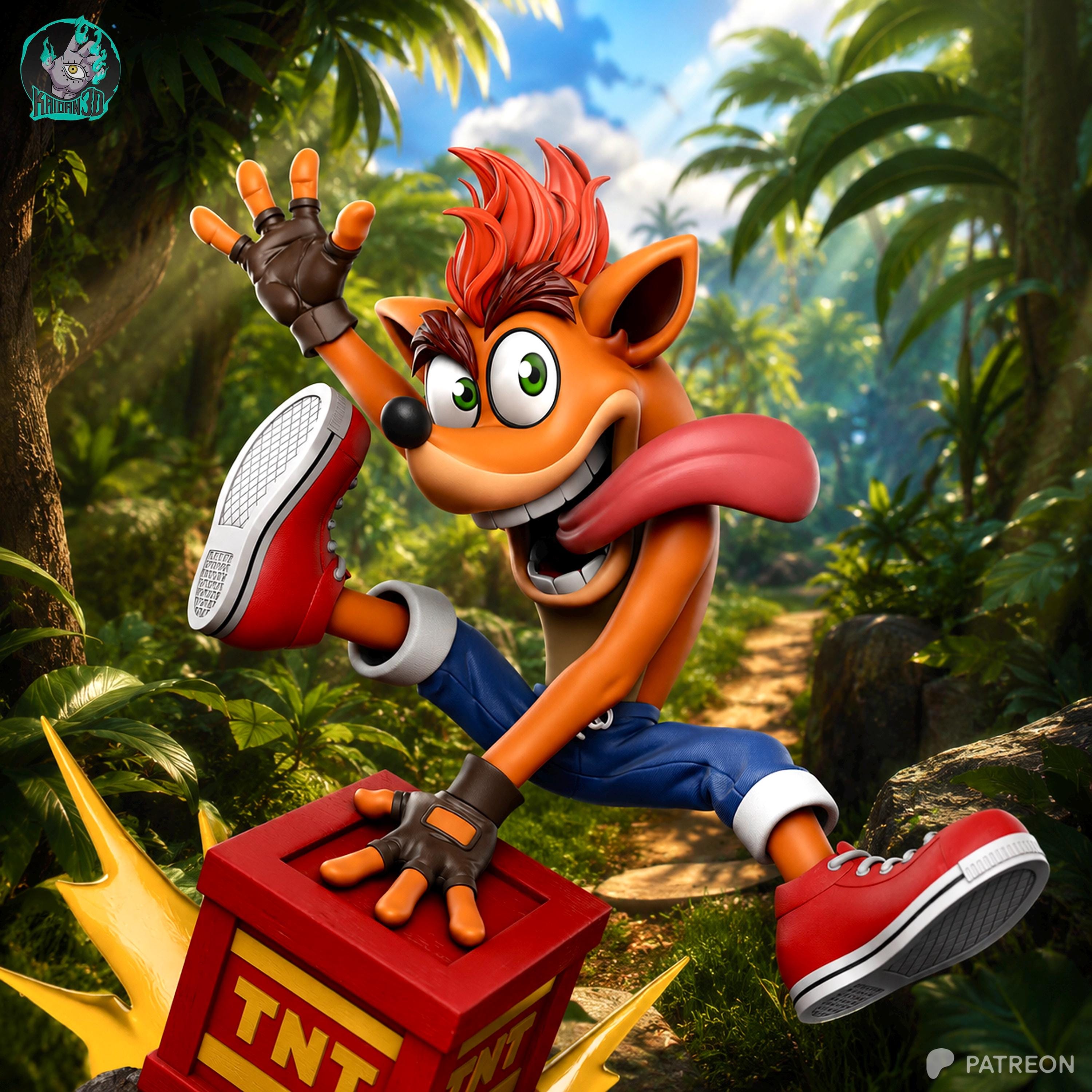 Spirit Of The Islands - Platform Hero Cartoon Crash Bandicoot Resin Figure 16K