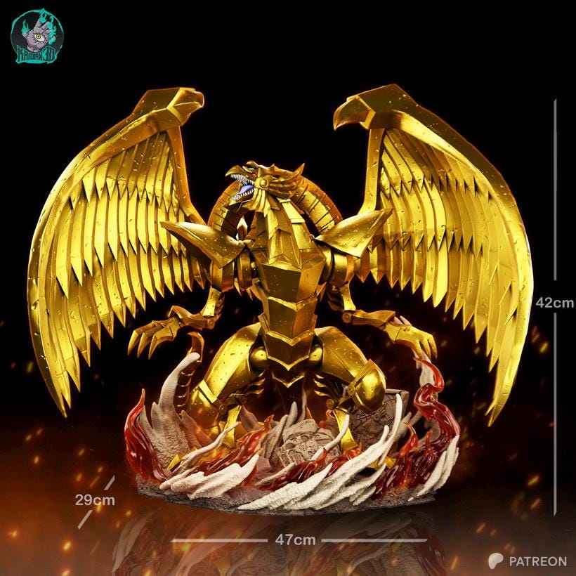 The Divine Sky Tyrant - Golden Dragon Ancient Diety The Winged Dragon Of Ra Resin Figure 16K