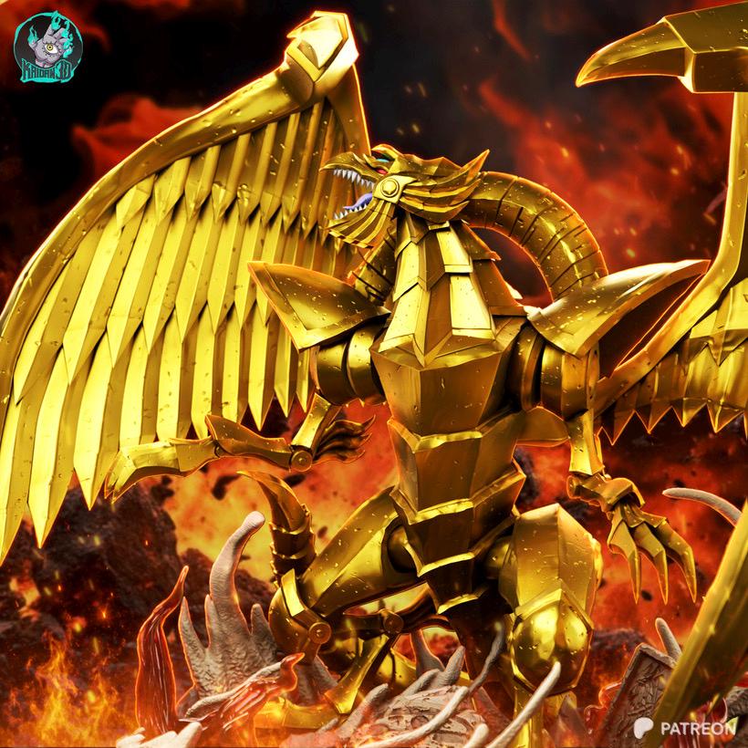 The Divine Sky Tyrant - Golden Dragon Ancient Diety The Winged Dragon Of Ra Resin Figure 16K