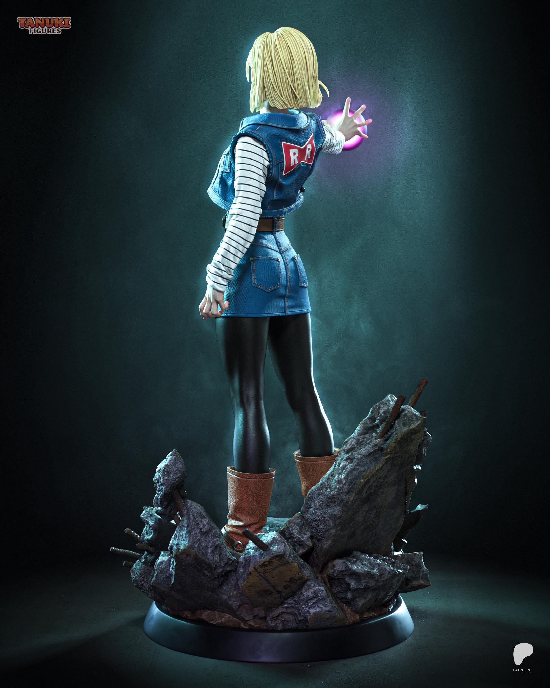 Engineered Fighter - Anime Cyber Warrior Martial Android 18 Resin Figure 16K