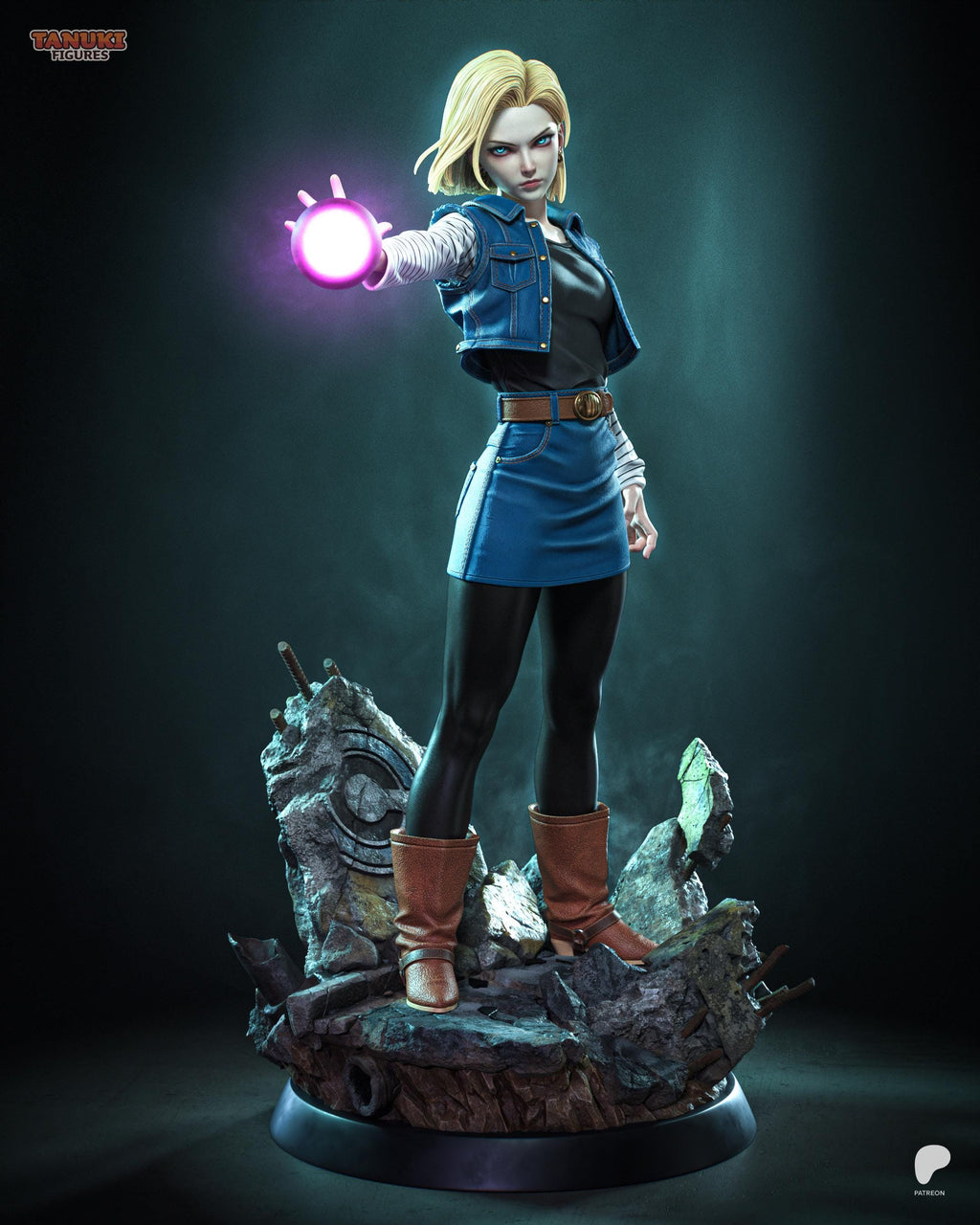 Engineered Fighter - Anime Cyber Warrior Martial Android 18 Resin Figure 16K