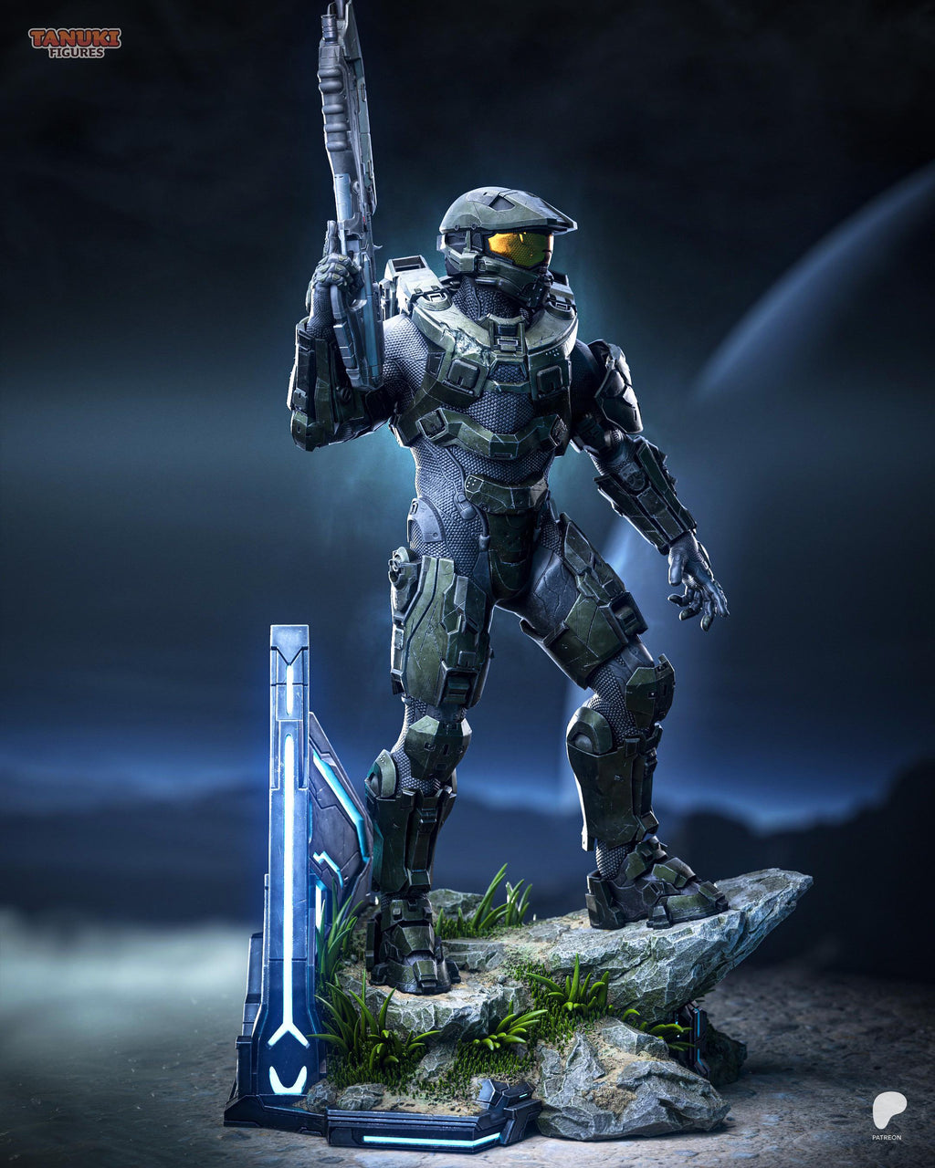 Guardian Of The Frontier - Sci-Fi Super Armoured Soldier Master Chief Resin Figure 16K