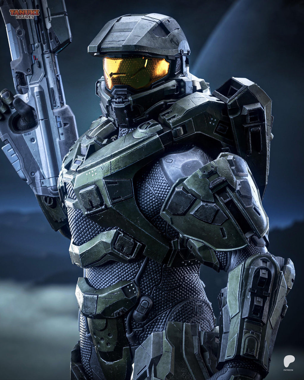 Guardian Of The Frontier - Sci-Fi Super Armoured Soldier Master Chief Resin Figure 16K