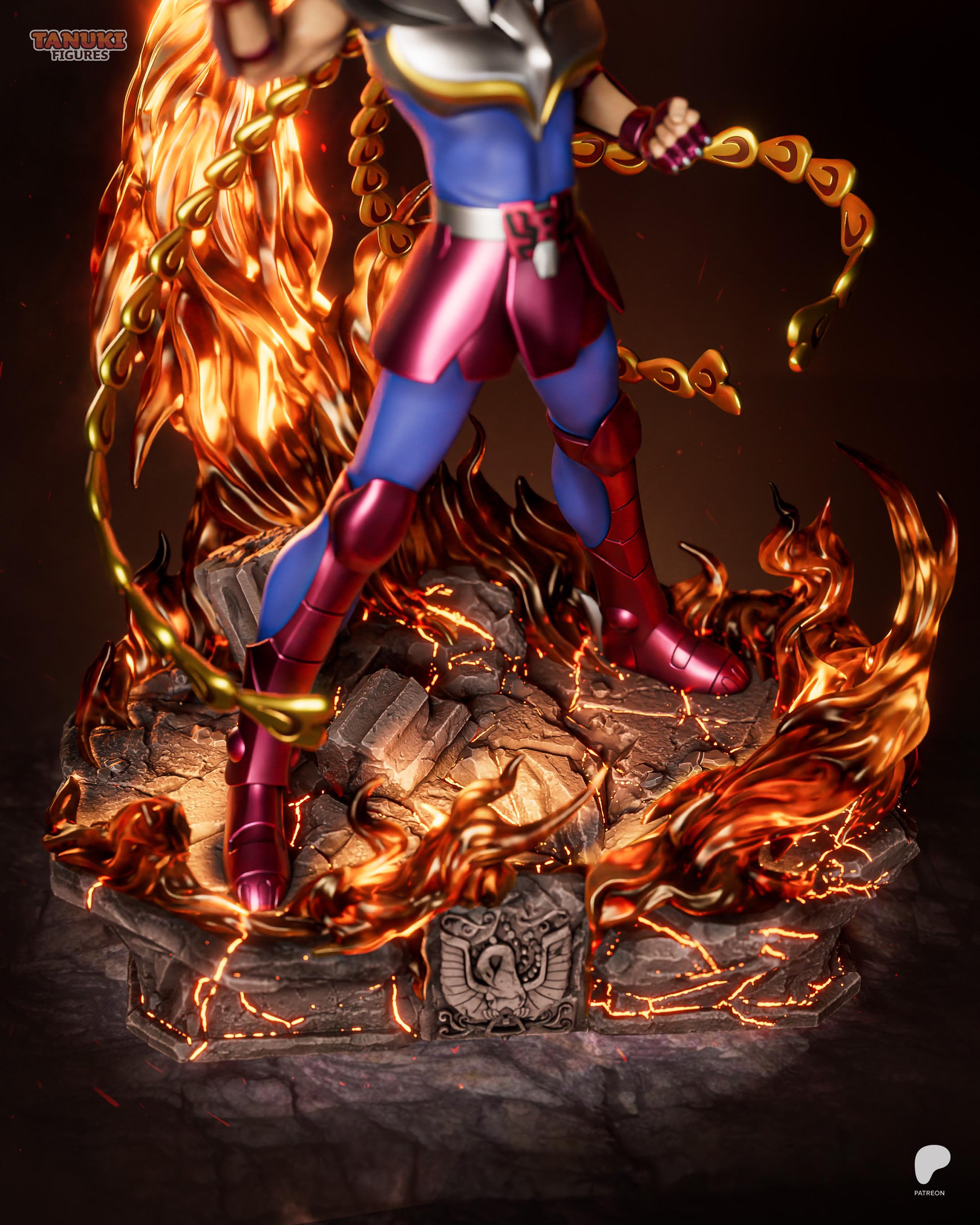 The Immortal Phoenix - Anime Mythic Warrior Fire Knight Phoenix Ikki Resin Figure 16K