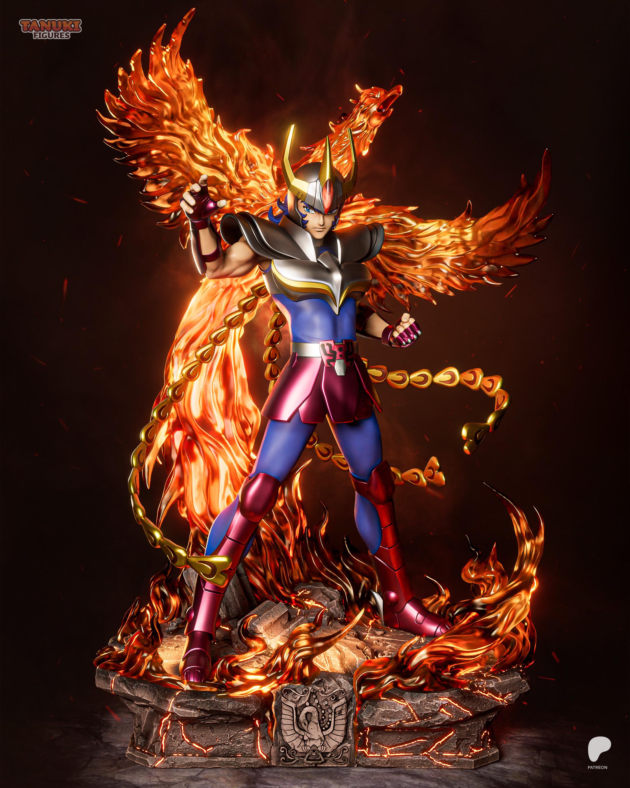 The Immortal Phoenix - Anime Mythic Warrior Fire Knight Phoenix Ikki Resin Figure 16K