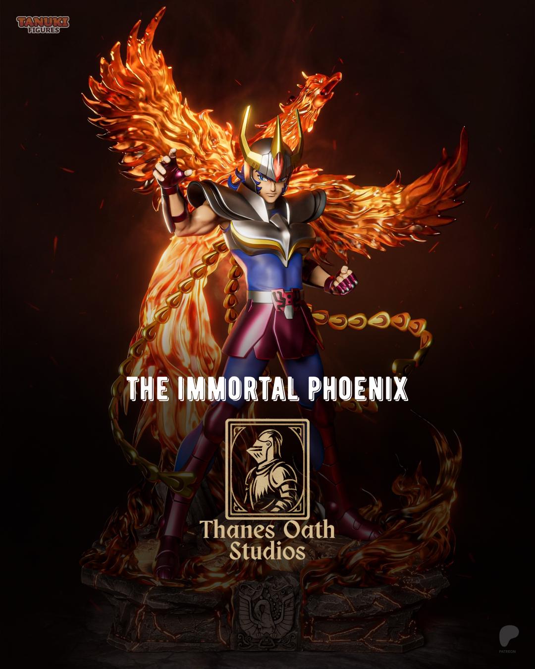 The Immortal Phoenix - Anime Mythic Warrior Fire Knight Phoenix Ikki Resin Figure 16K