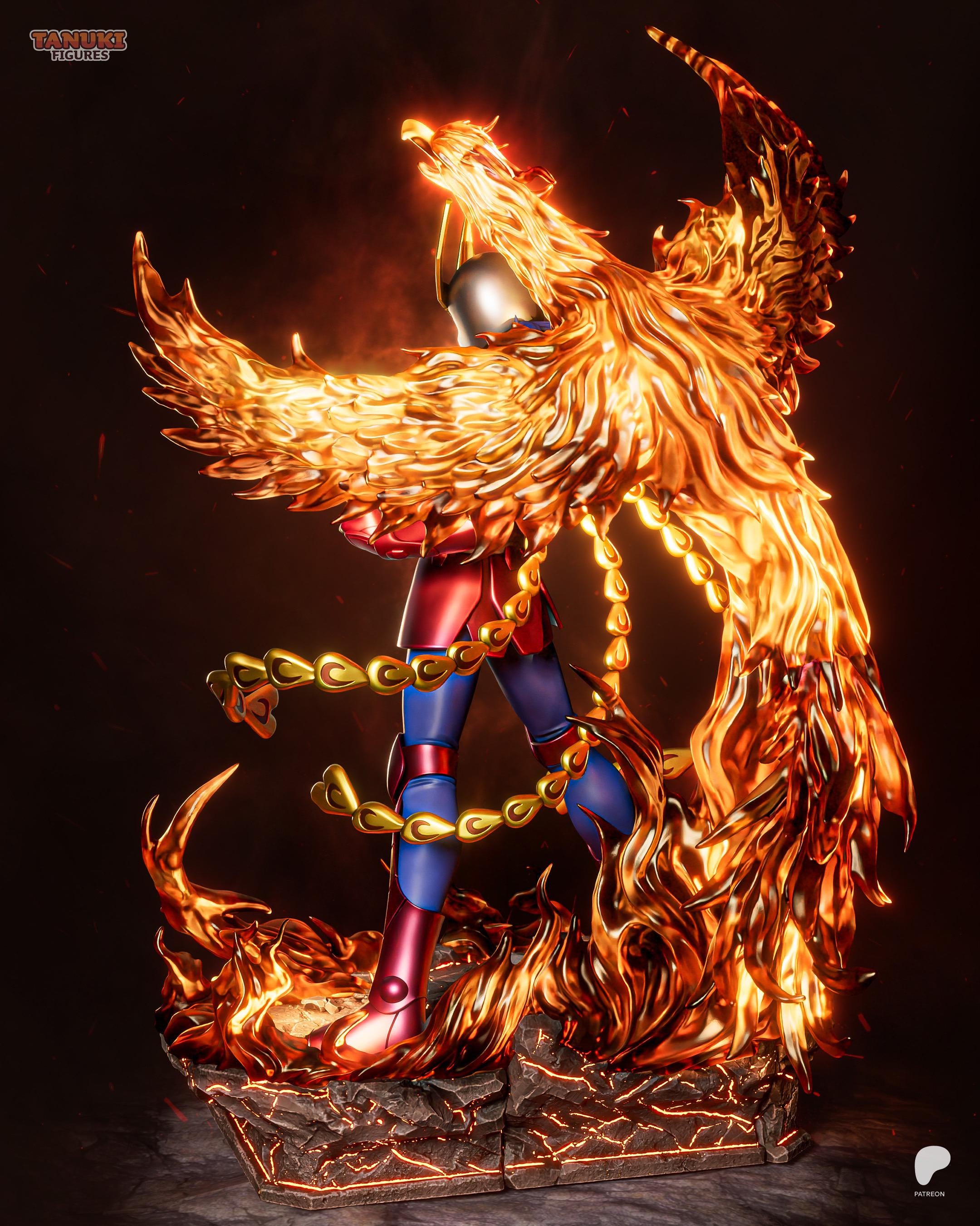 The Immortal Phoenix - Anime Mythic Warrior Fire Knight Phoenix Ikki Resin Figure 16K