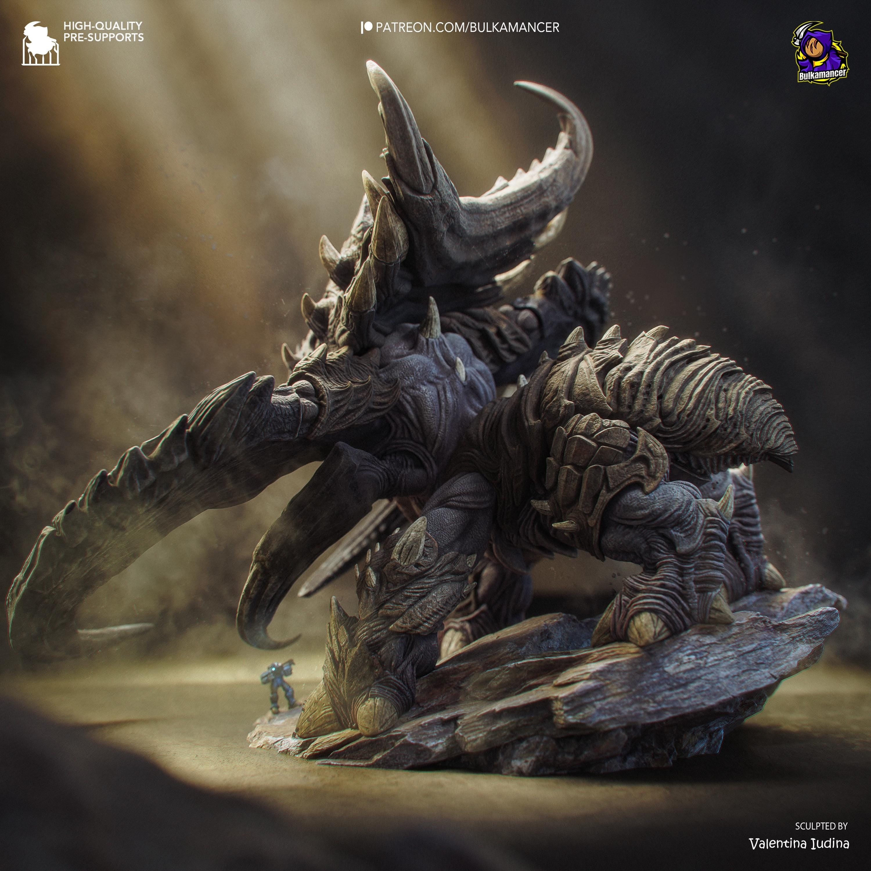 The Chitin Colossus - Alien Monster Behemoth Creature Ultralisk Resin Figure 16K