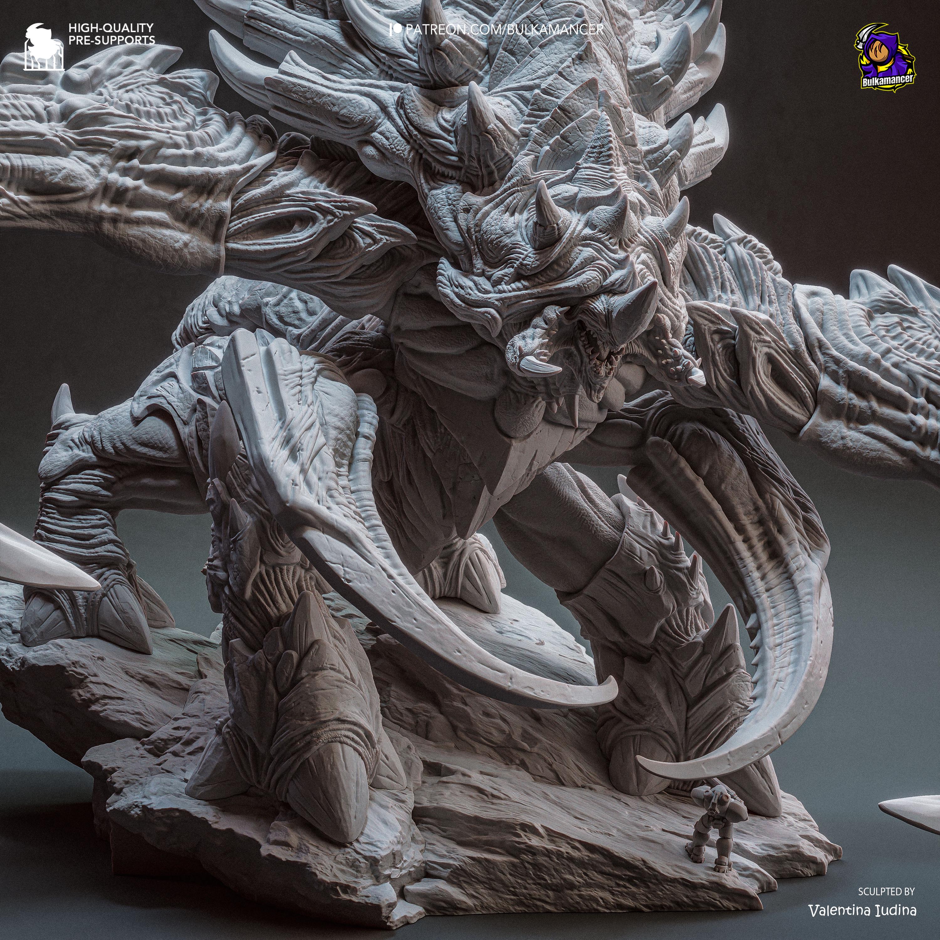 The Chitin Colossus - Alien Monster Behemoth Creature Ultralisk Resin Figure 16K